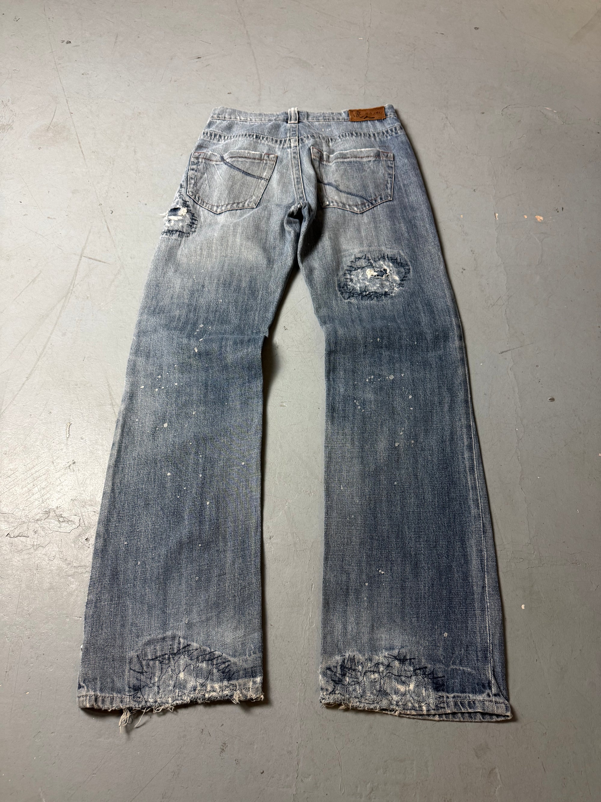 Produktbild von Vintage Big Train Ripped Bootcut Denim M von hinten