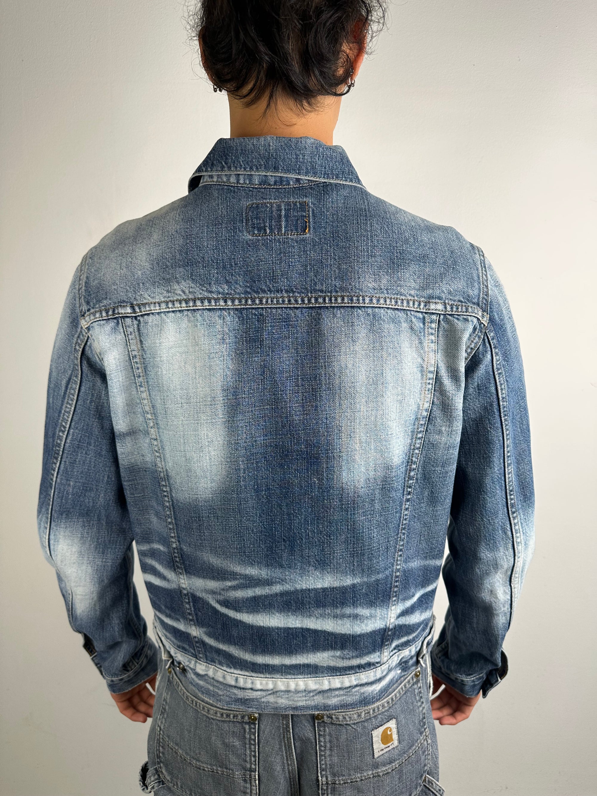 Vintage Energie Jeans Jacket with Patches S/M