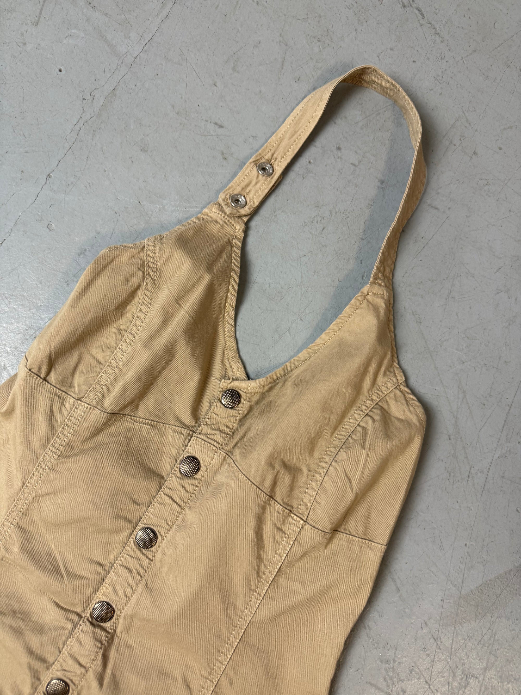 Vintage Neckholder Cargo Dress S/M