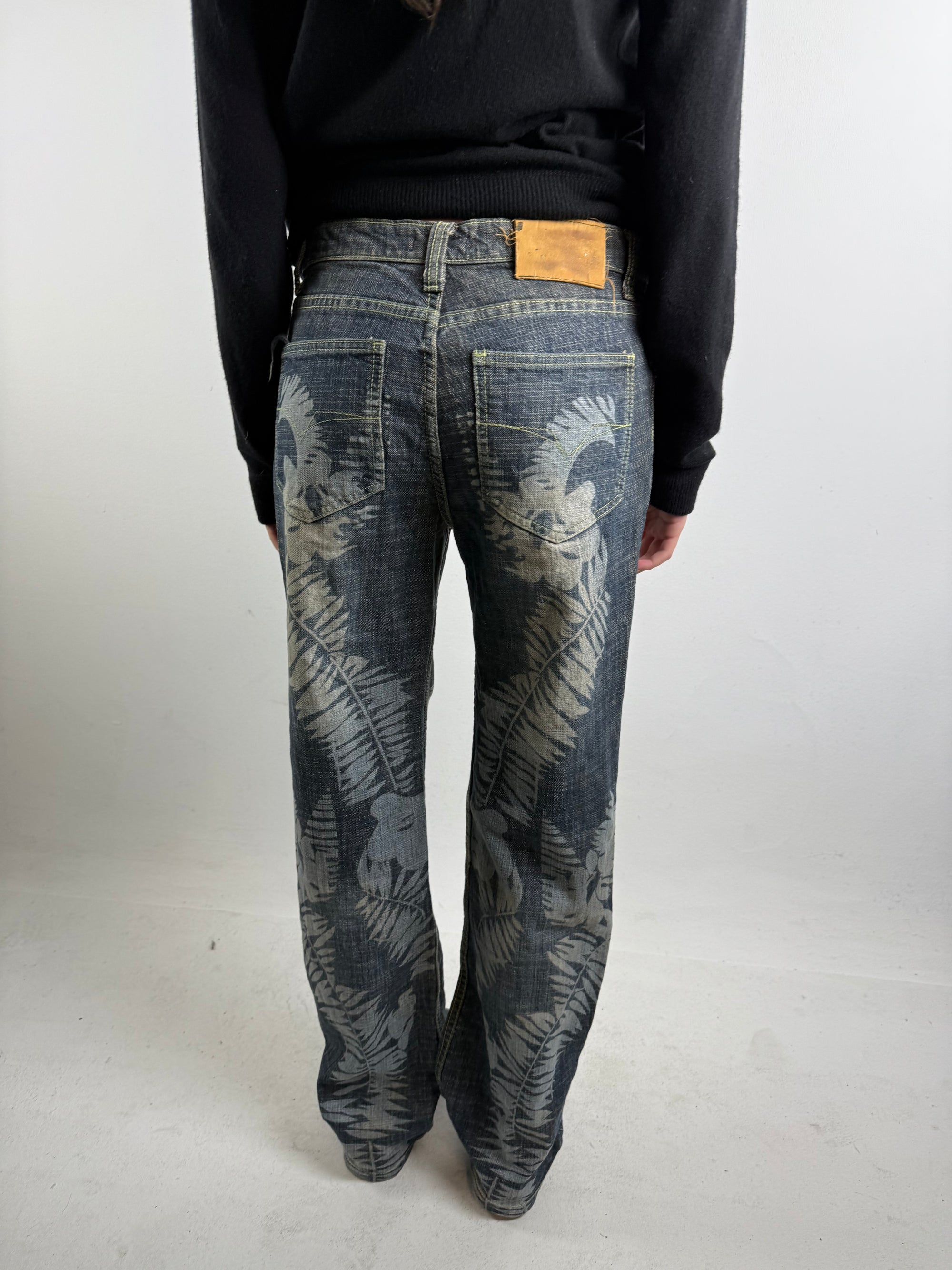 Vintage Versace Printed Baggy Denim M