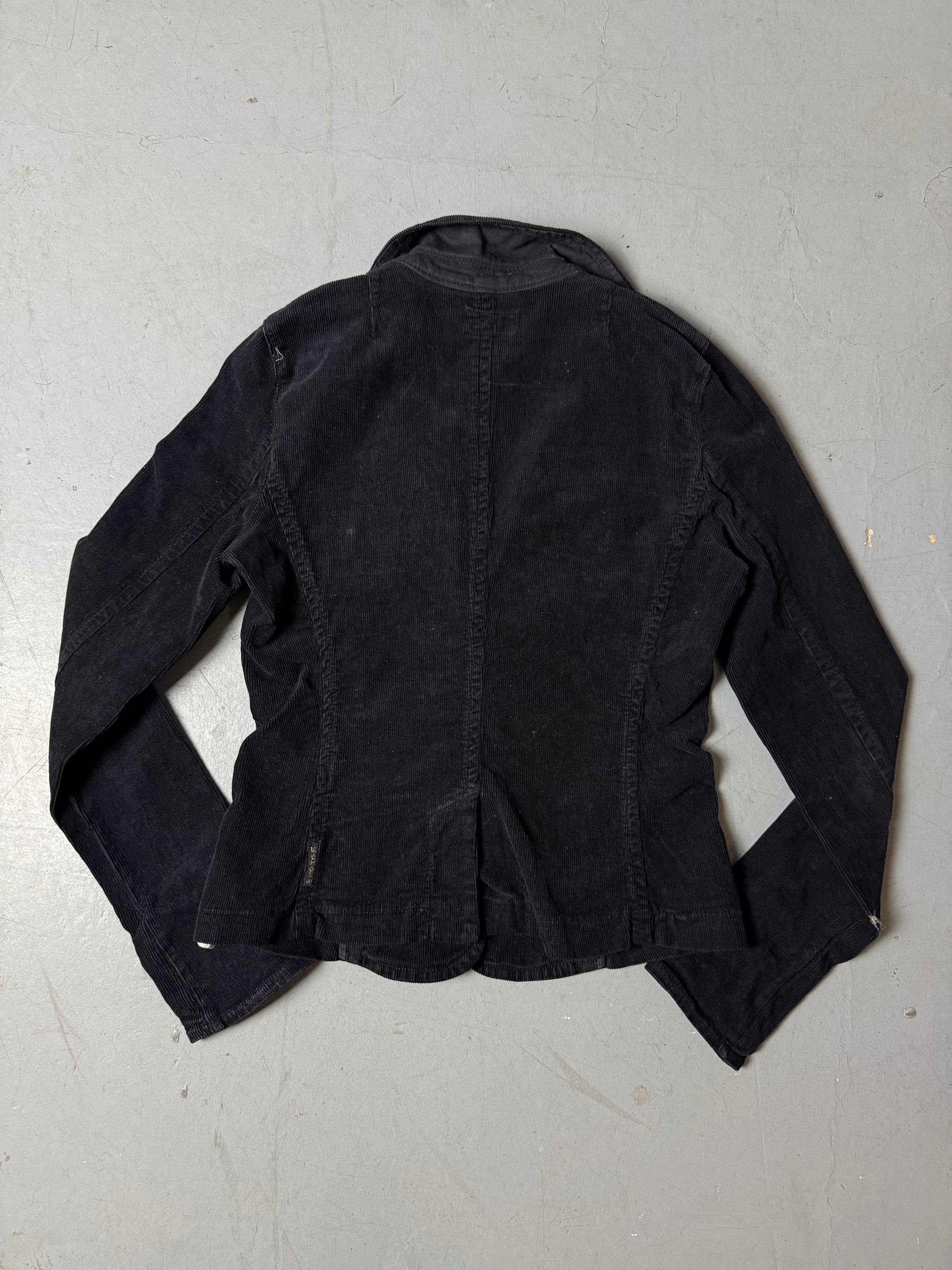 Vintage Armani Jeans Black Cord Jacket S