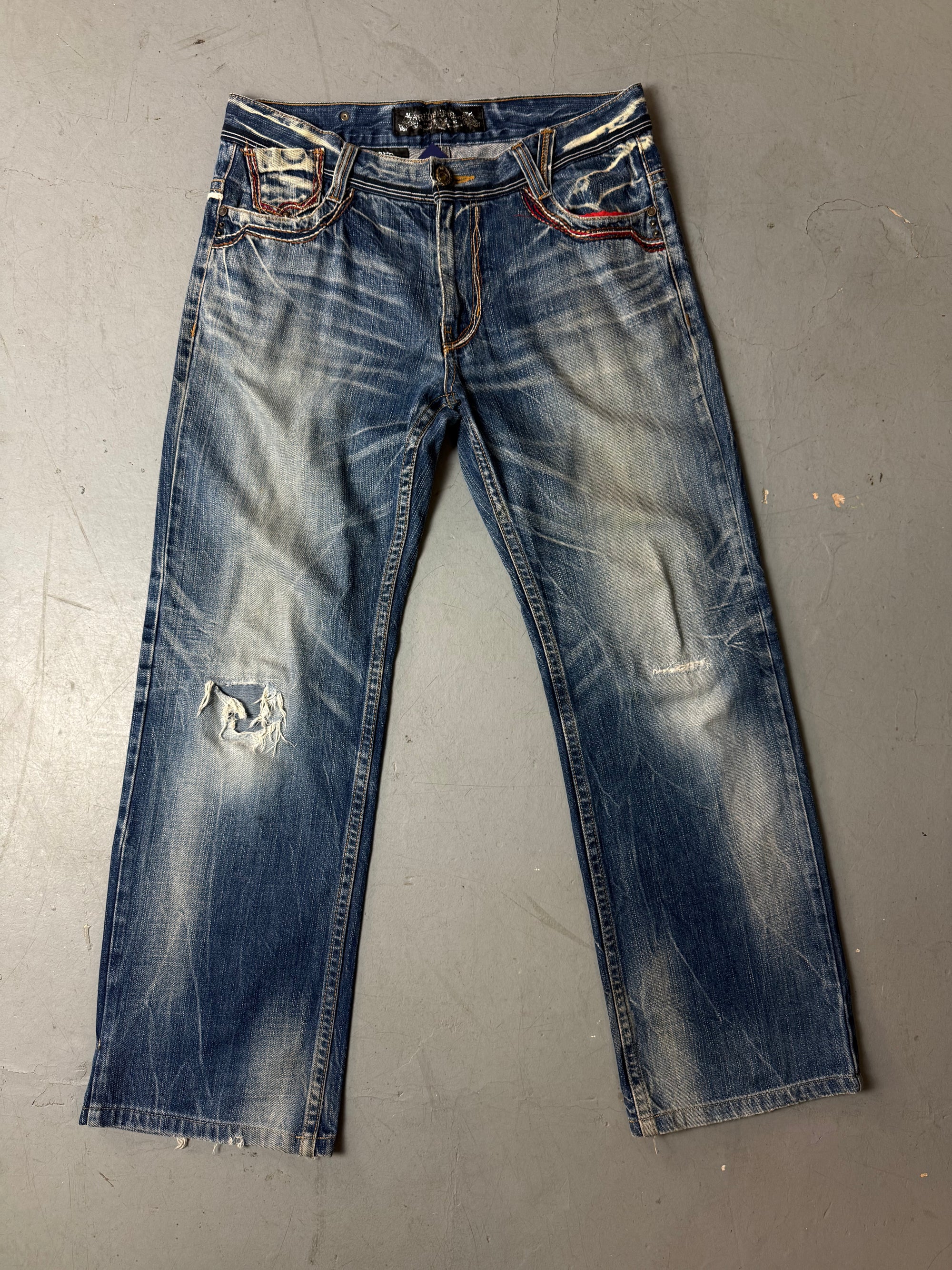 Produktbild von einer Vintage Red Pepper Baggy Stright Leg Jeans von vorne
