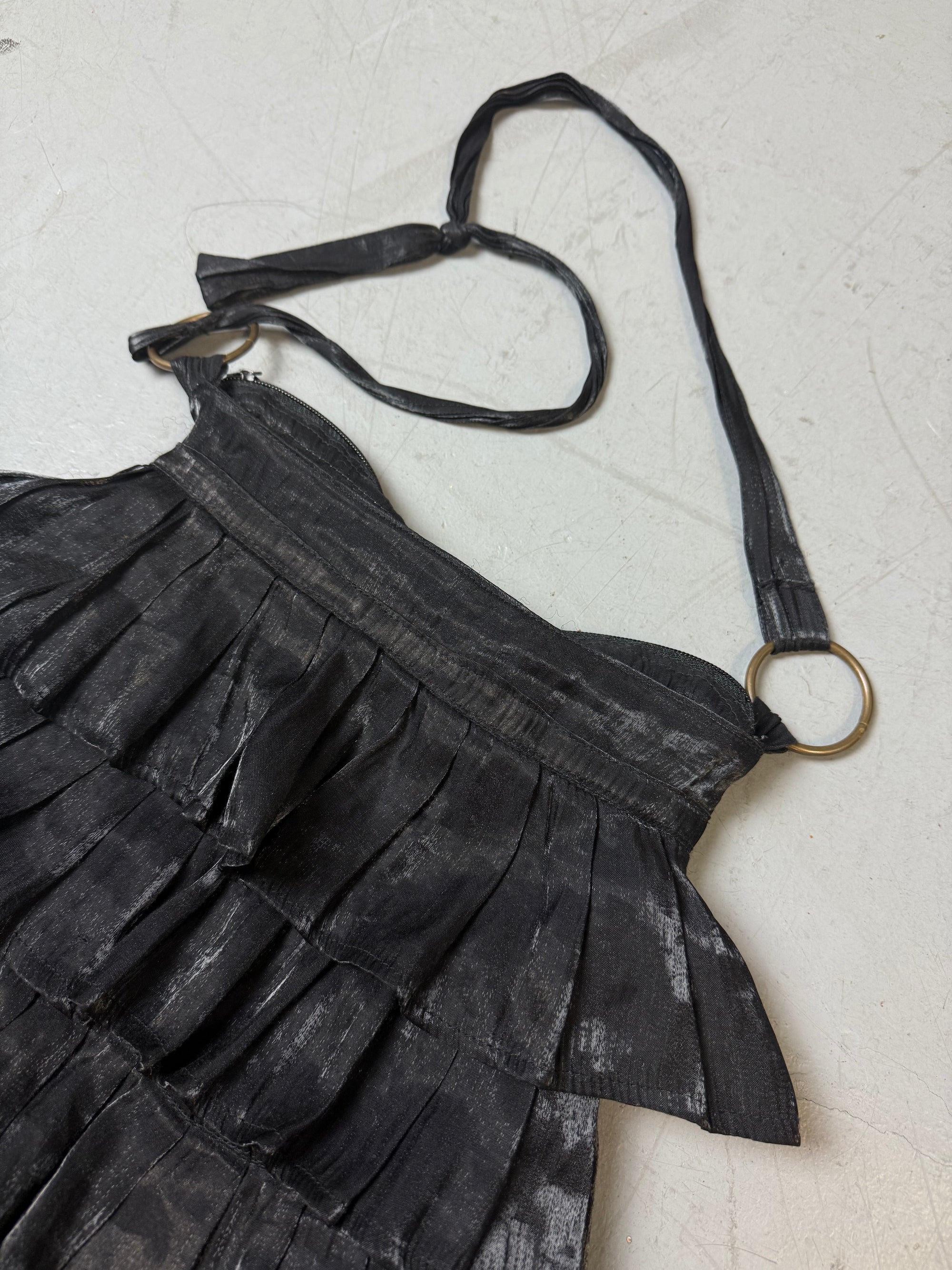 Vintage Black Flowy Shoulder Bag