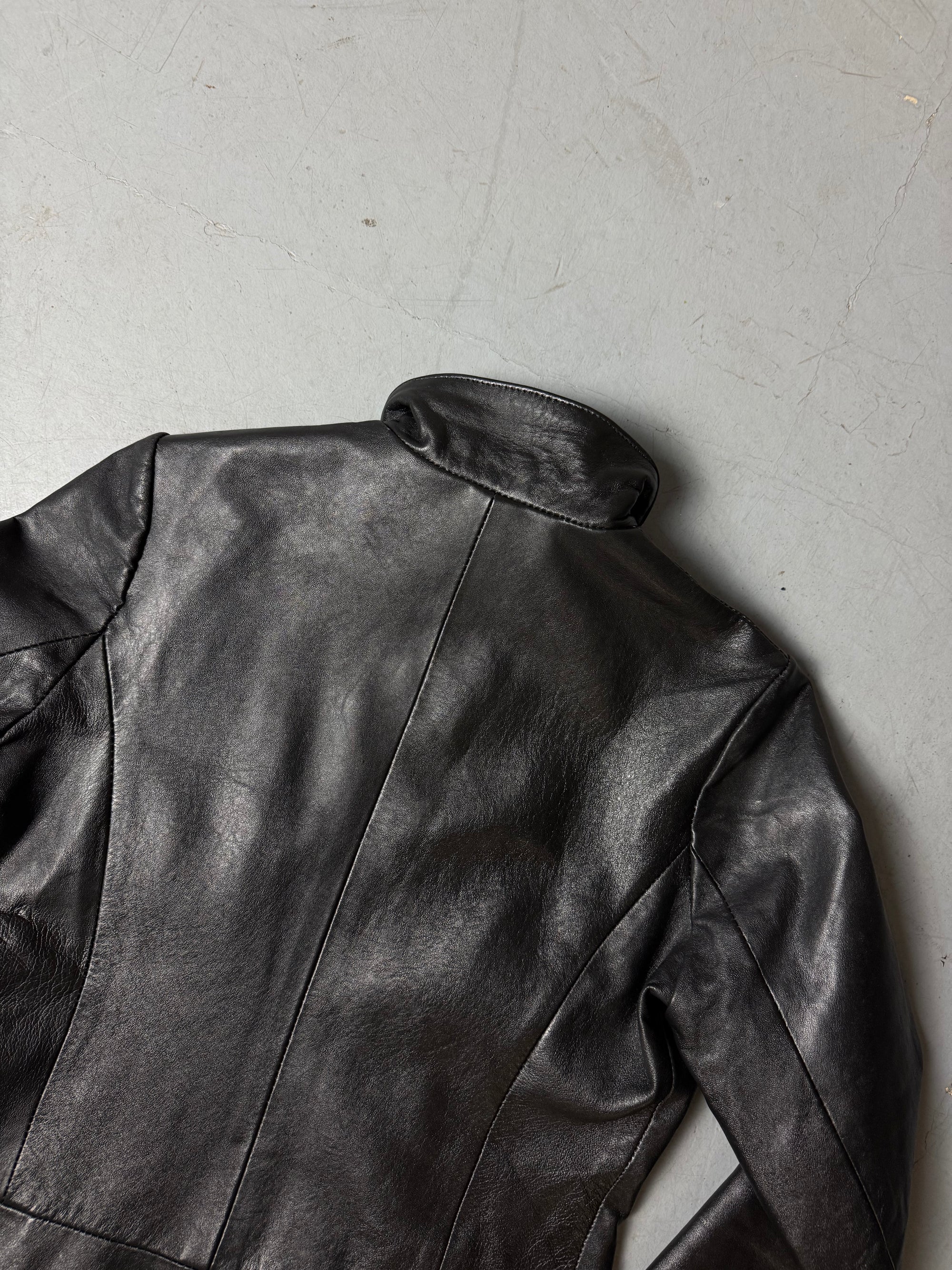 Vintage Vero Moda Black Leather Jacket S/M
