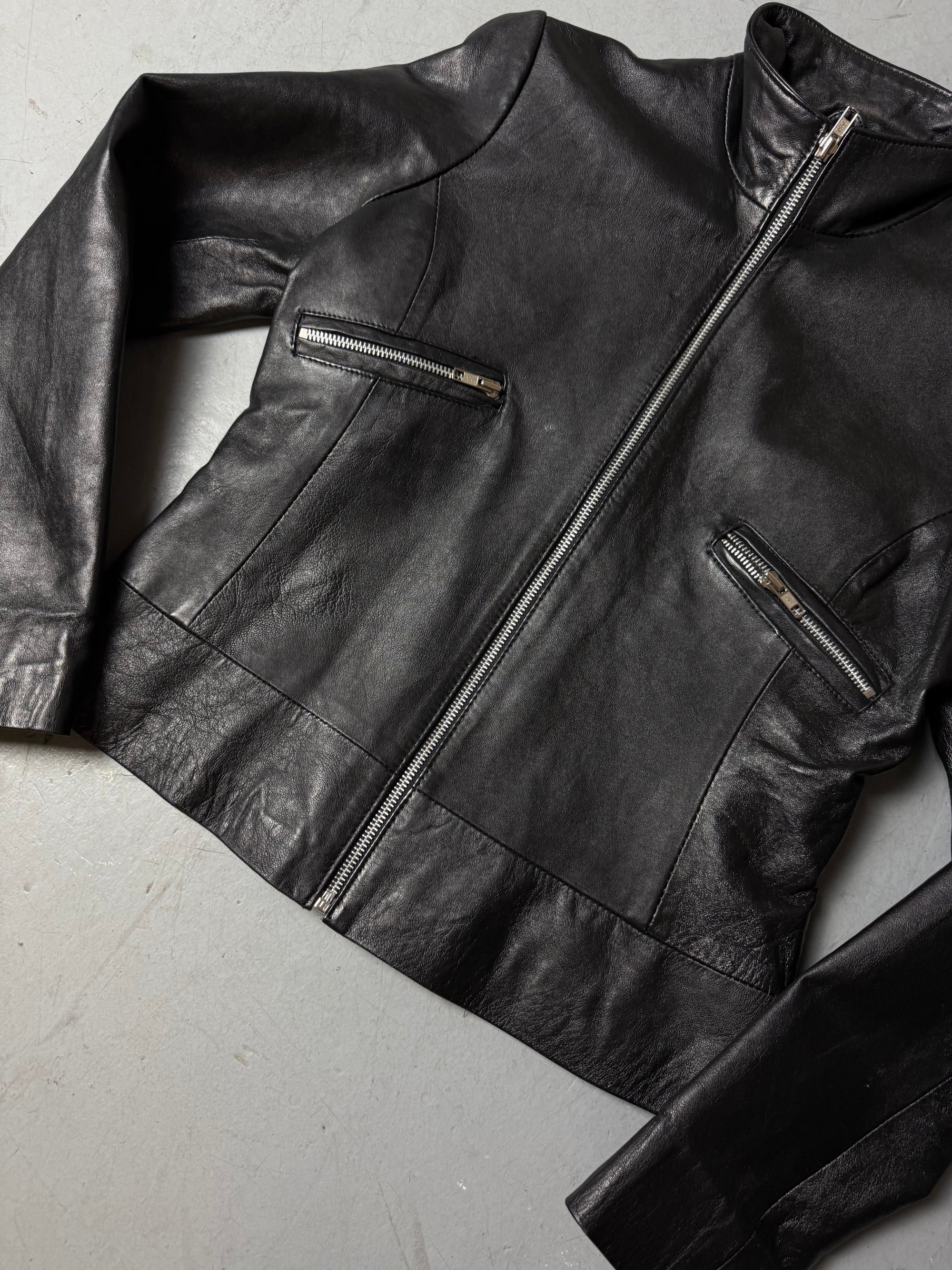 Vintage Vero Moda Black Leather Jacket S/M