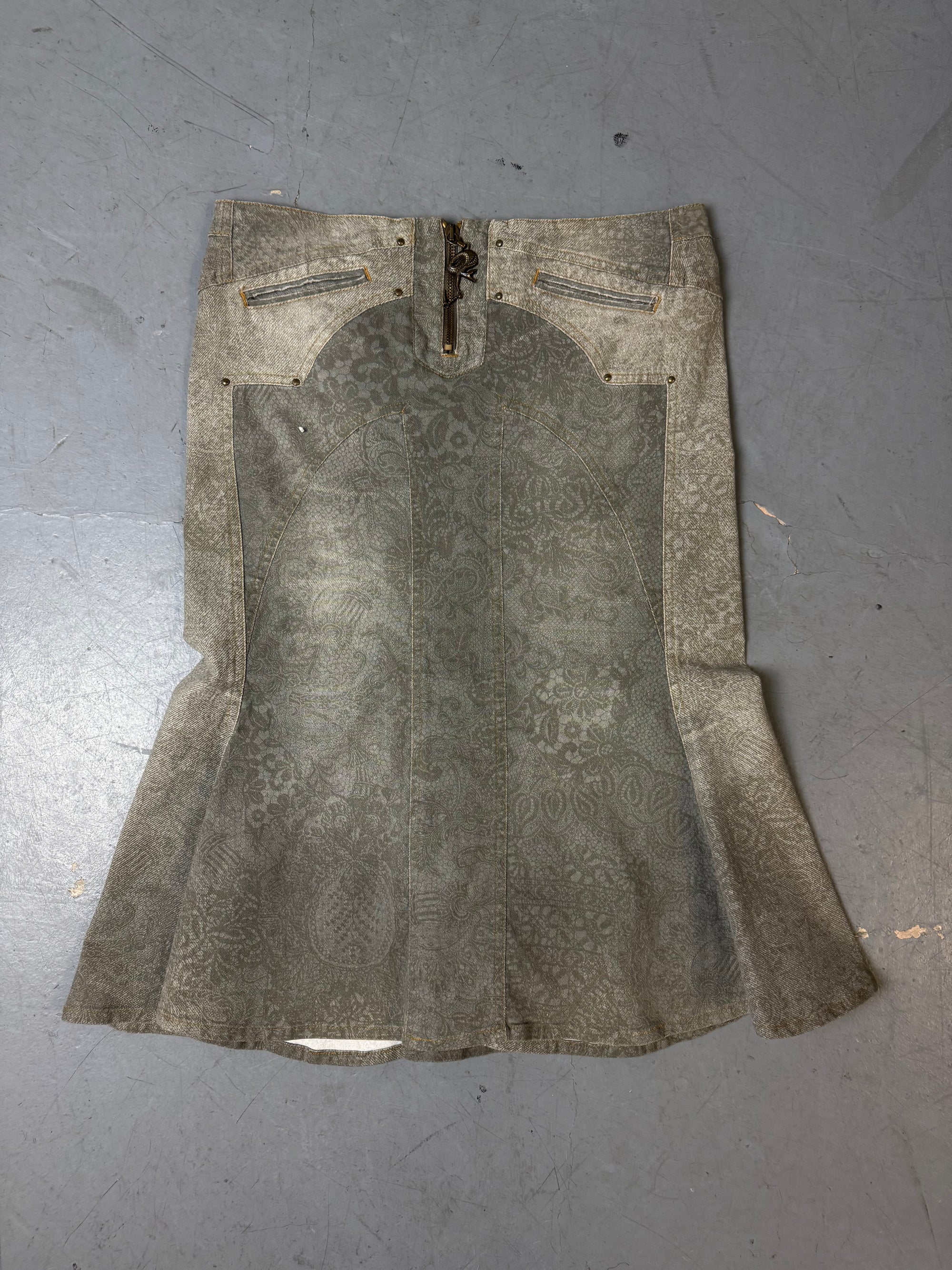 Vintage Just Cavalli Grey Midi Skirt S