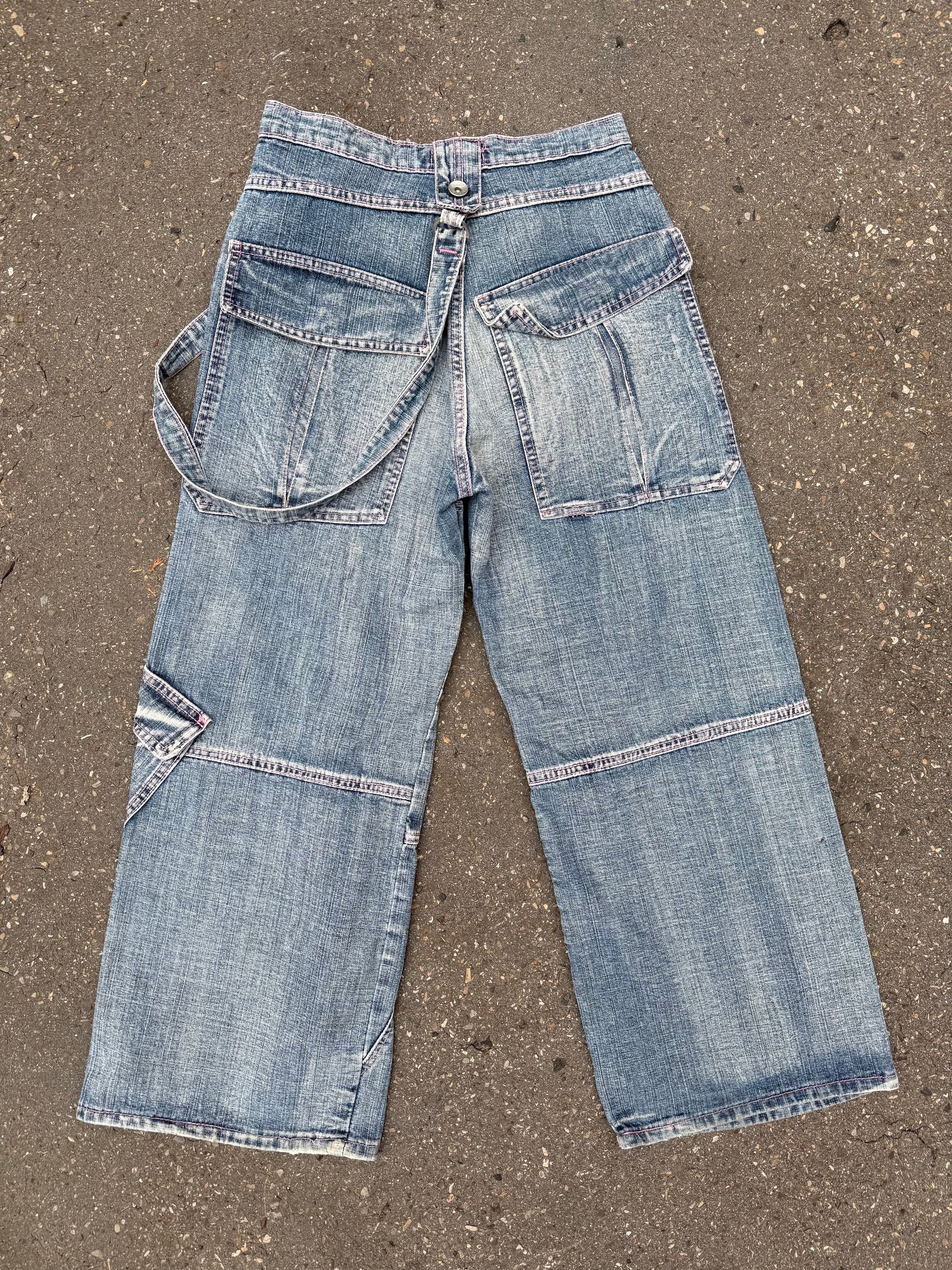 Produktbild von Vintage Cargo Denim mit Pink Stitching XXS von hinten