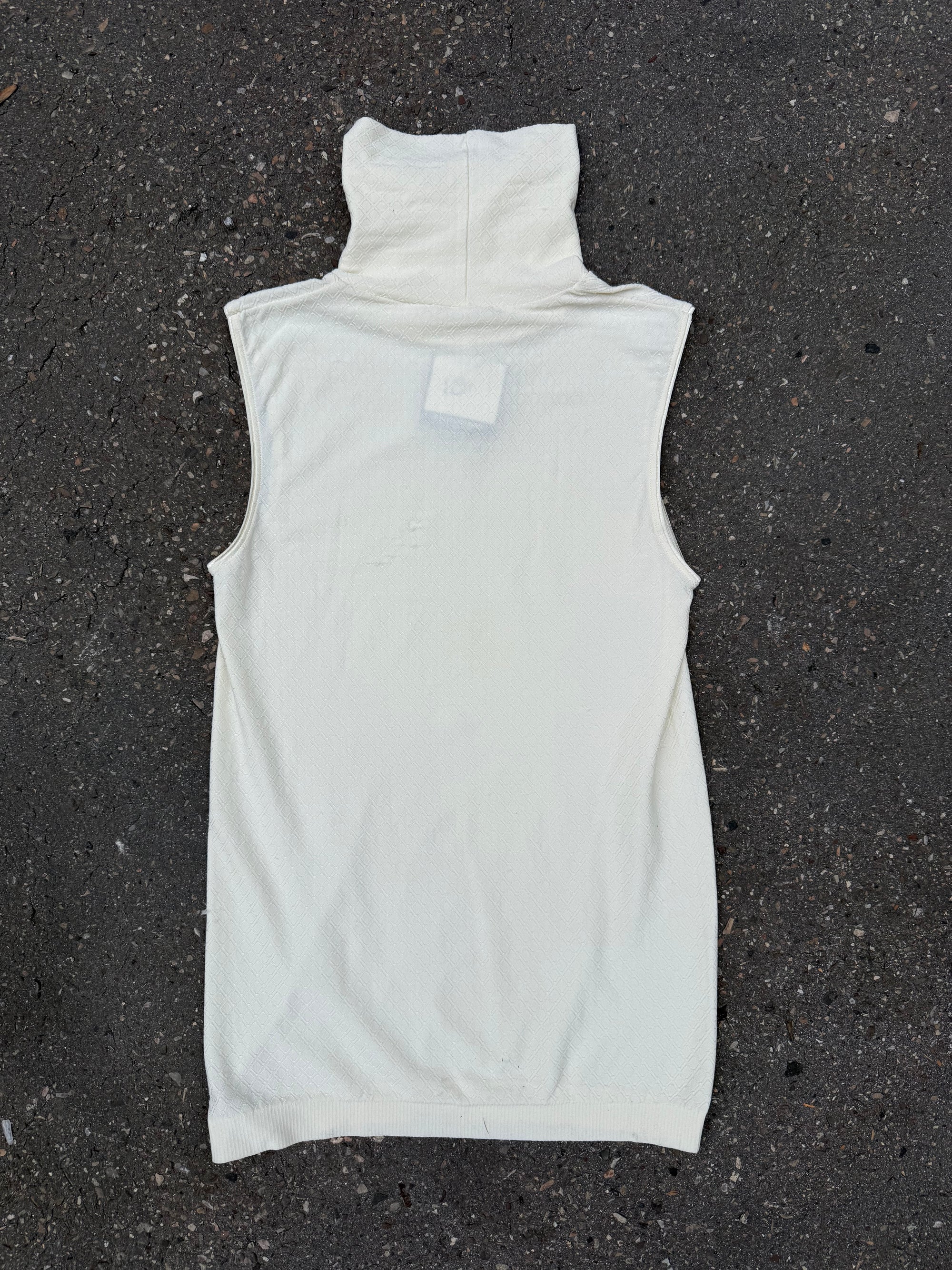 Vintage Creme Turtleneck Top M