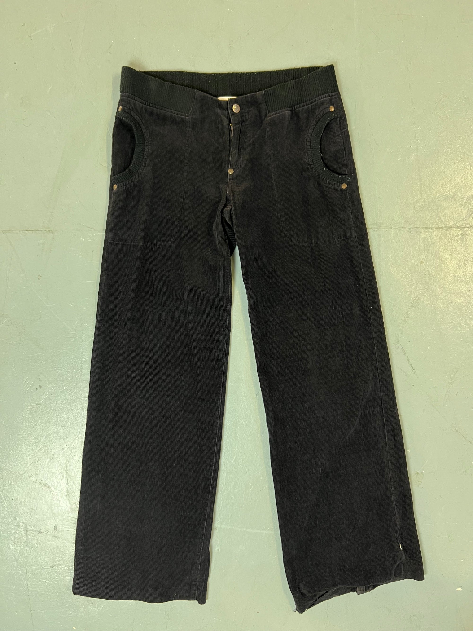 Vintage Black Cord Pants S/M