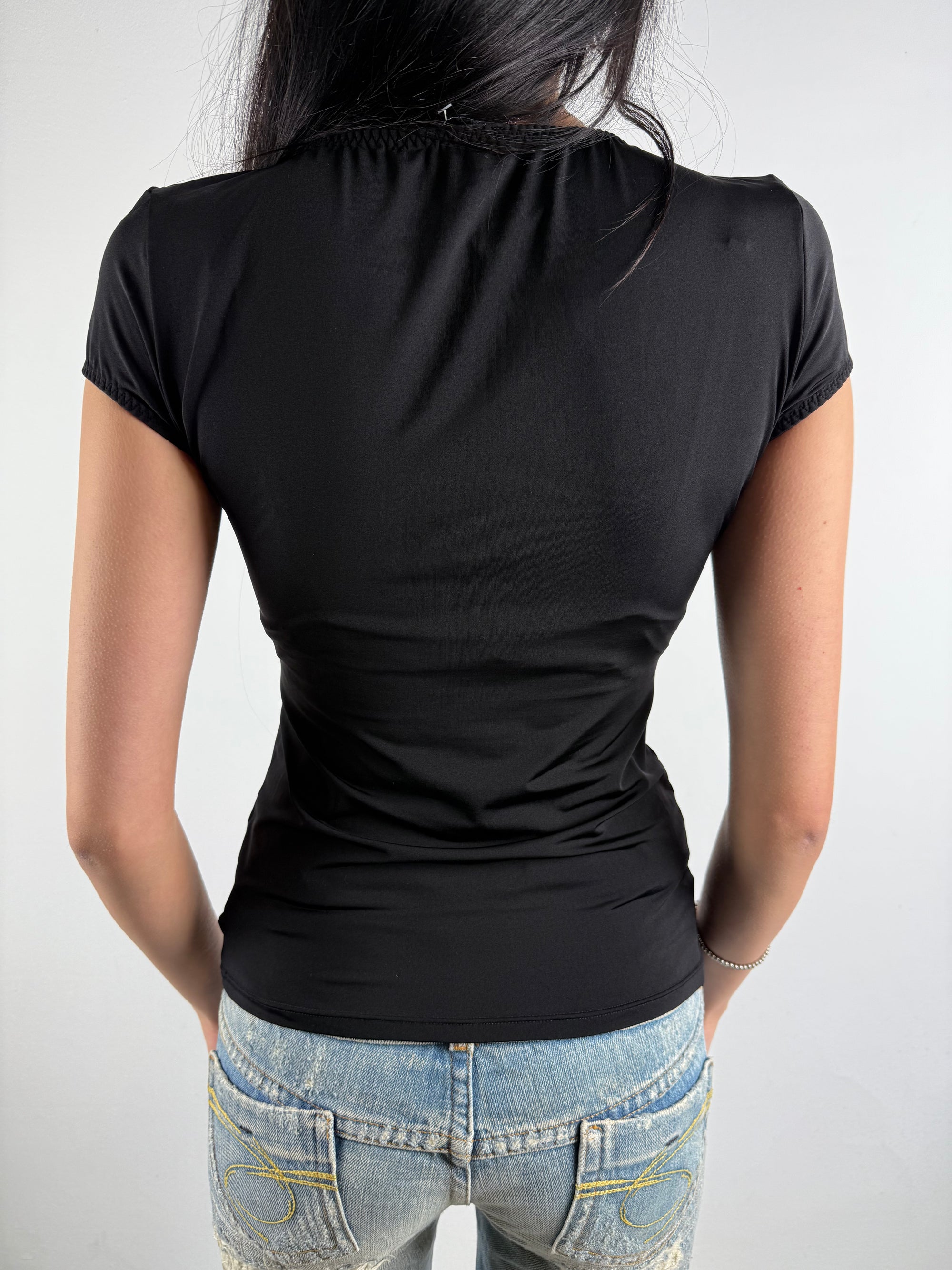 Vintage Dolce&Gabbana Black Logo Top M