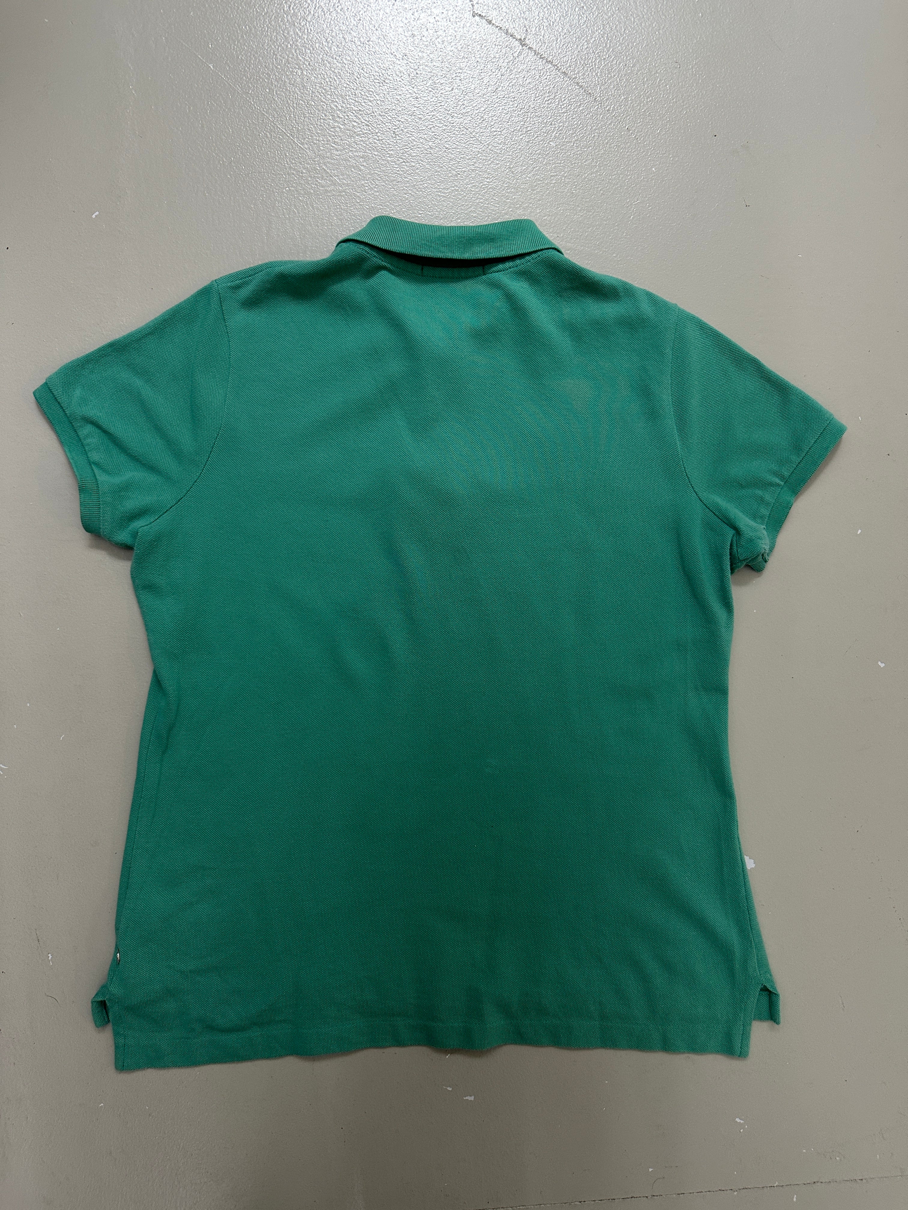 Vintage Polo Ralph Lauren Mint Green Polo Shirt für Herren. Y2K Second Hand 2000s Fashion 