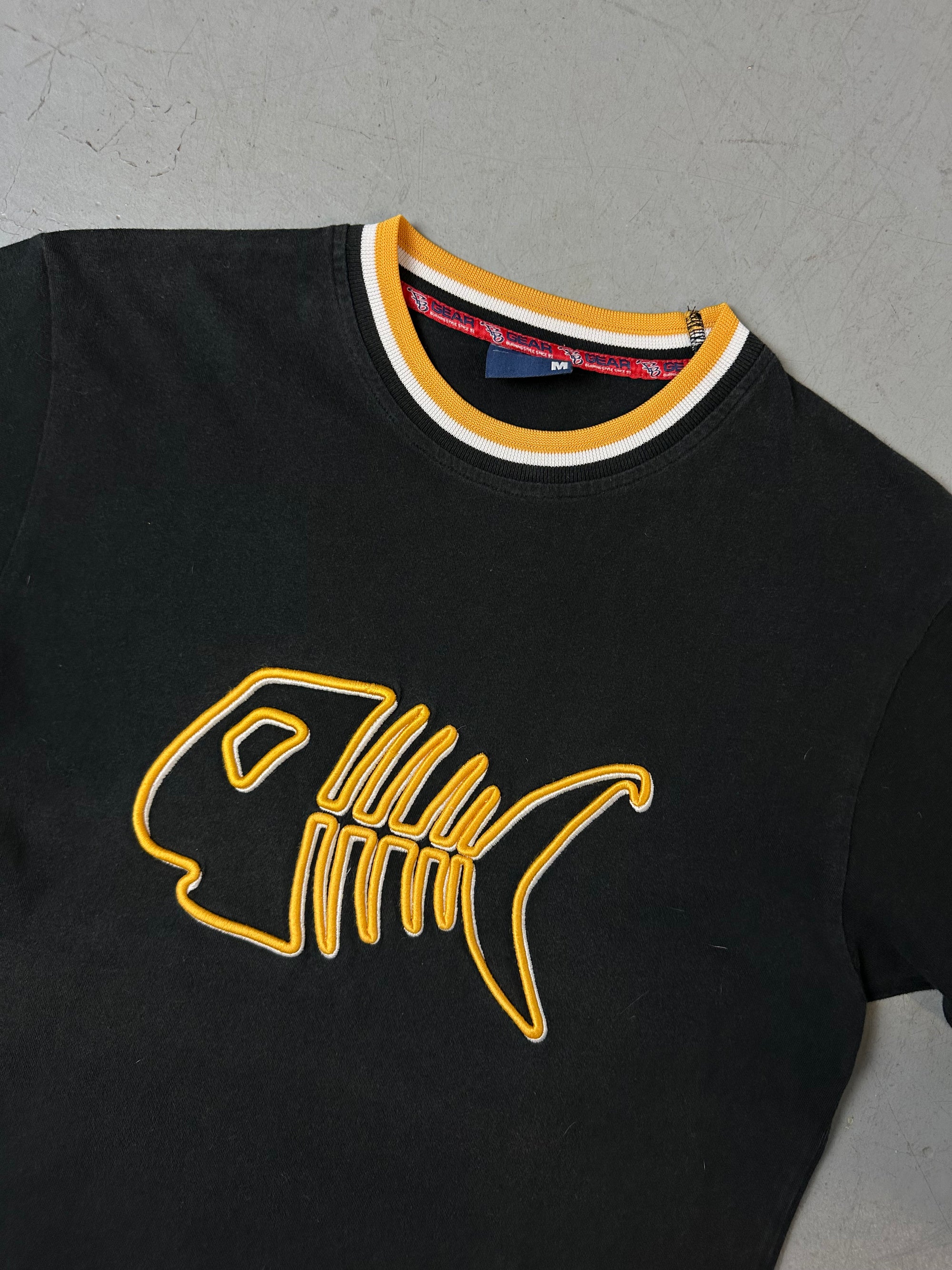 Vintage Fishbone Black and Yellow Skater Tee M