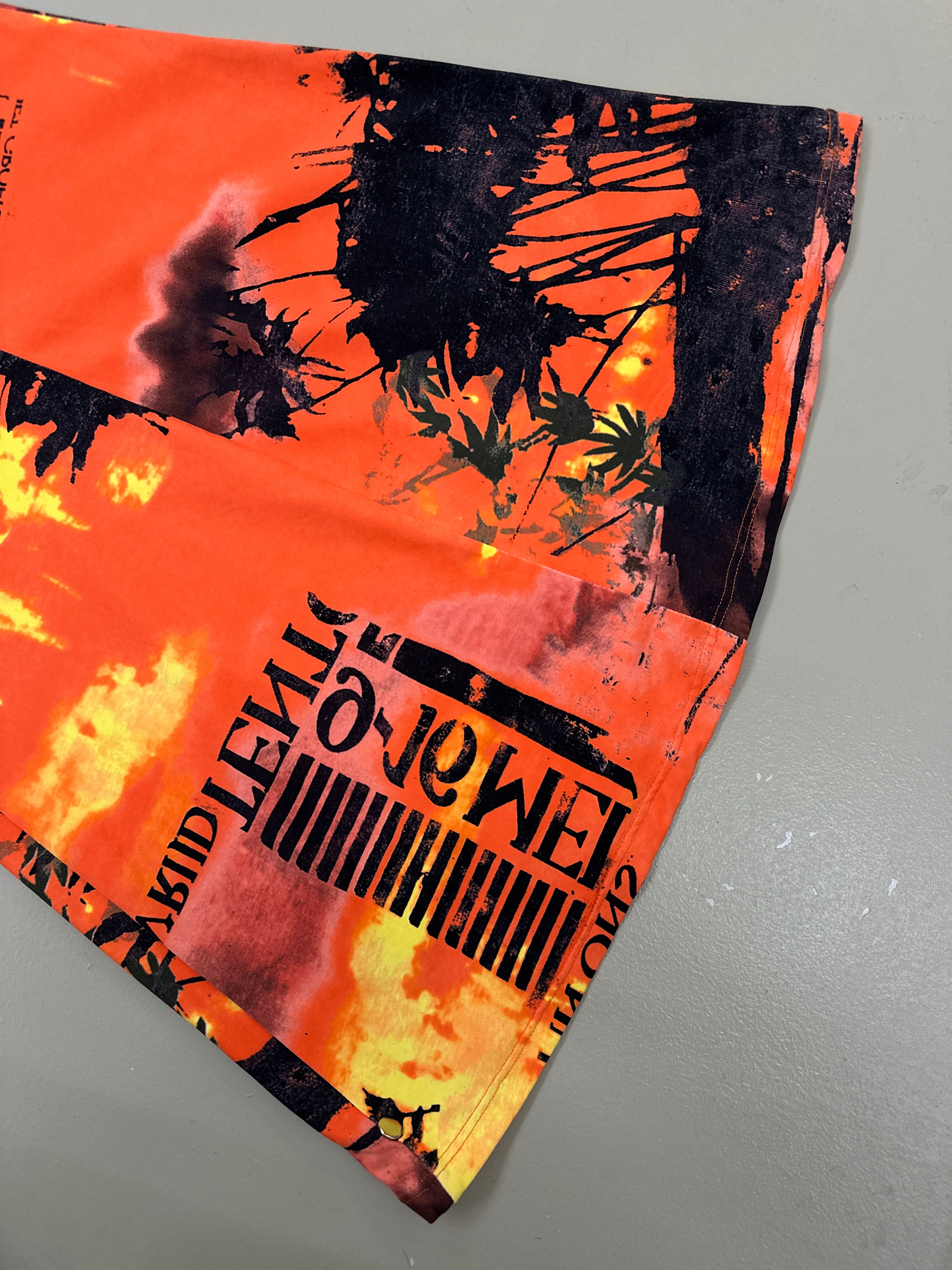 Vintage Orange Beach Printed Dress
für Frauen. Y2K Second Hand 2000s Fashion 