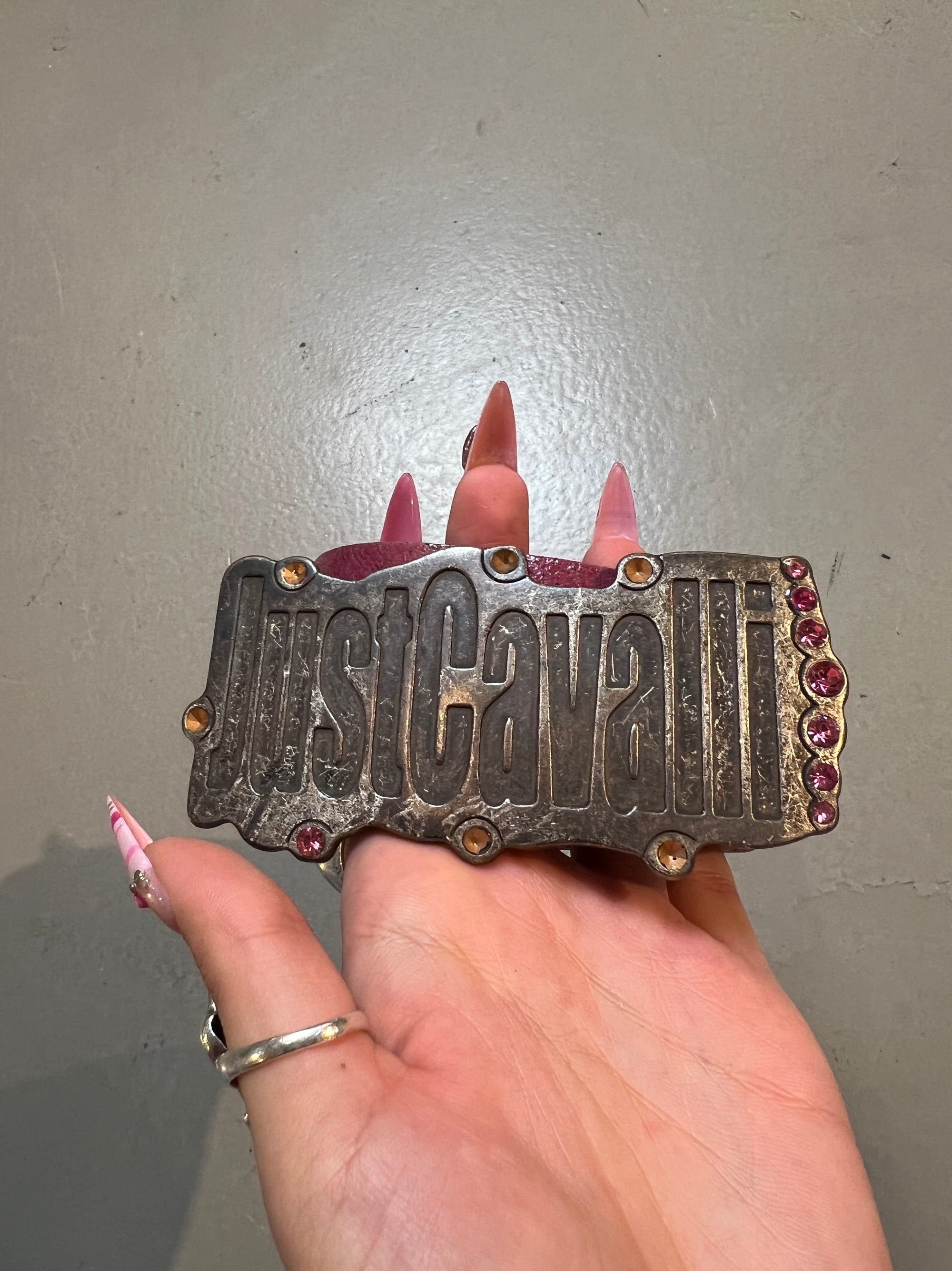 Vintage Pink Just Cavalli Leather Belt