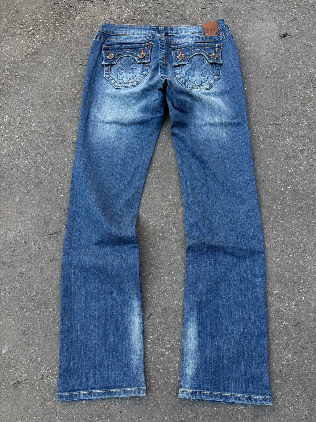 Y2K Laguna Beach „Hermosa Beach“ Light Blue Mid Waist Denim für Damen. Y2K 2000s Fashion