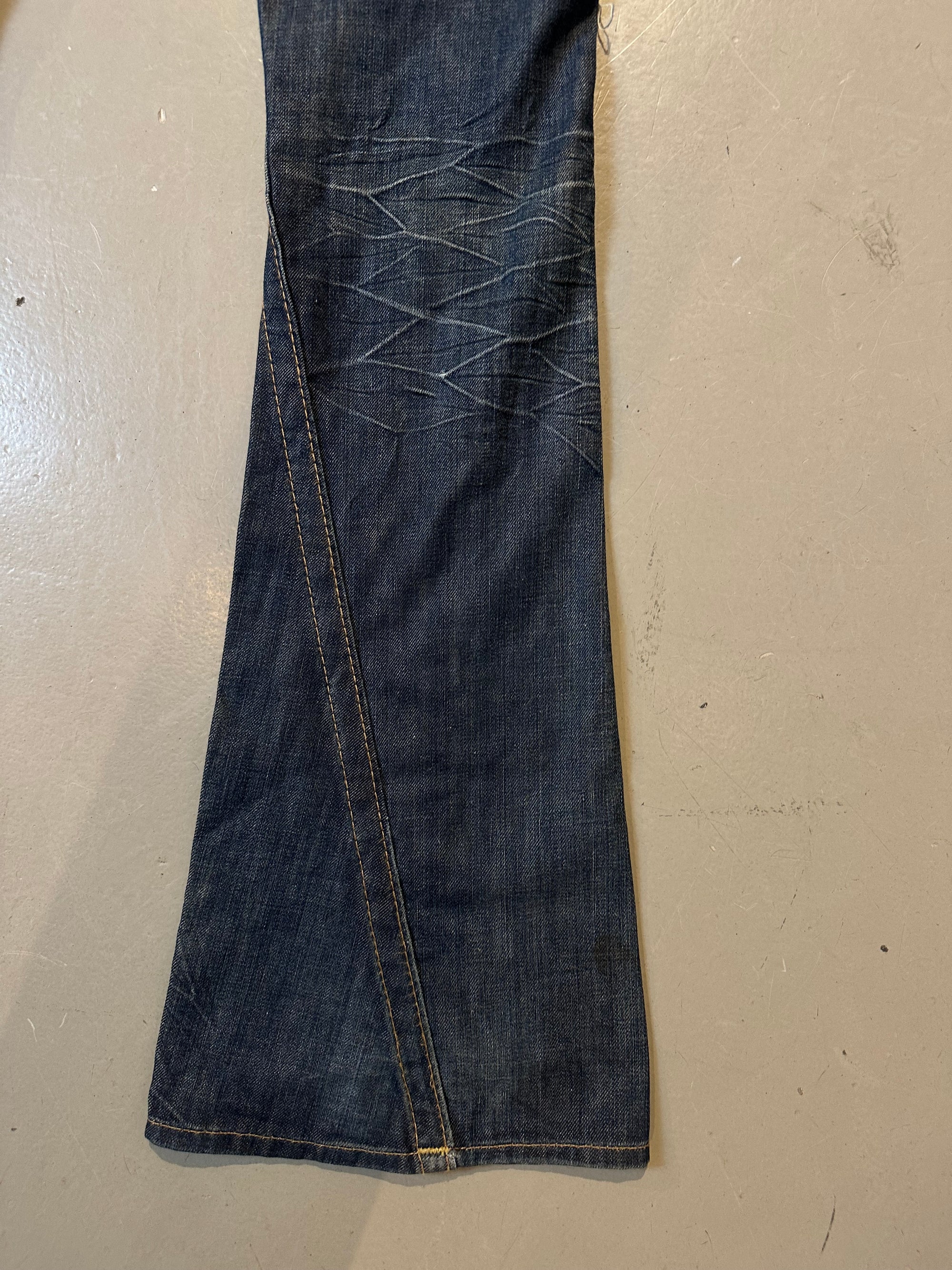 Vintage Ripped Flared True Religion Denim XS