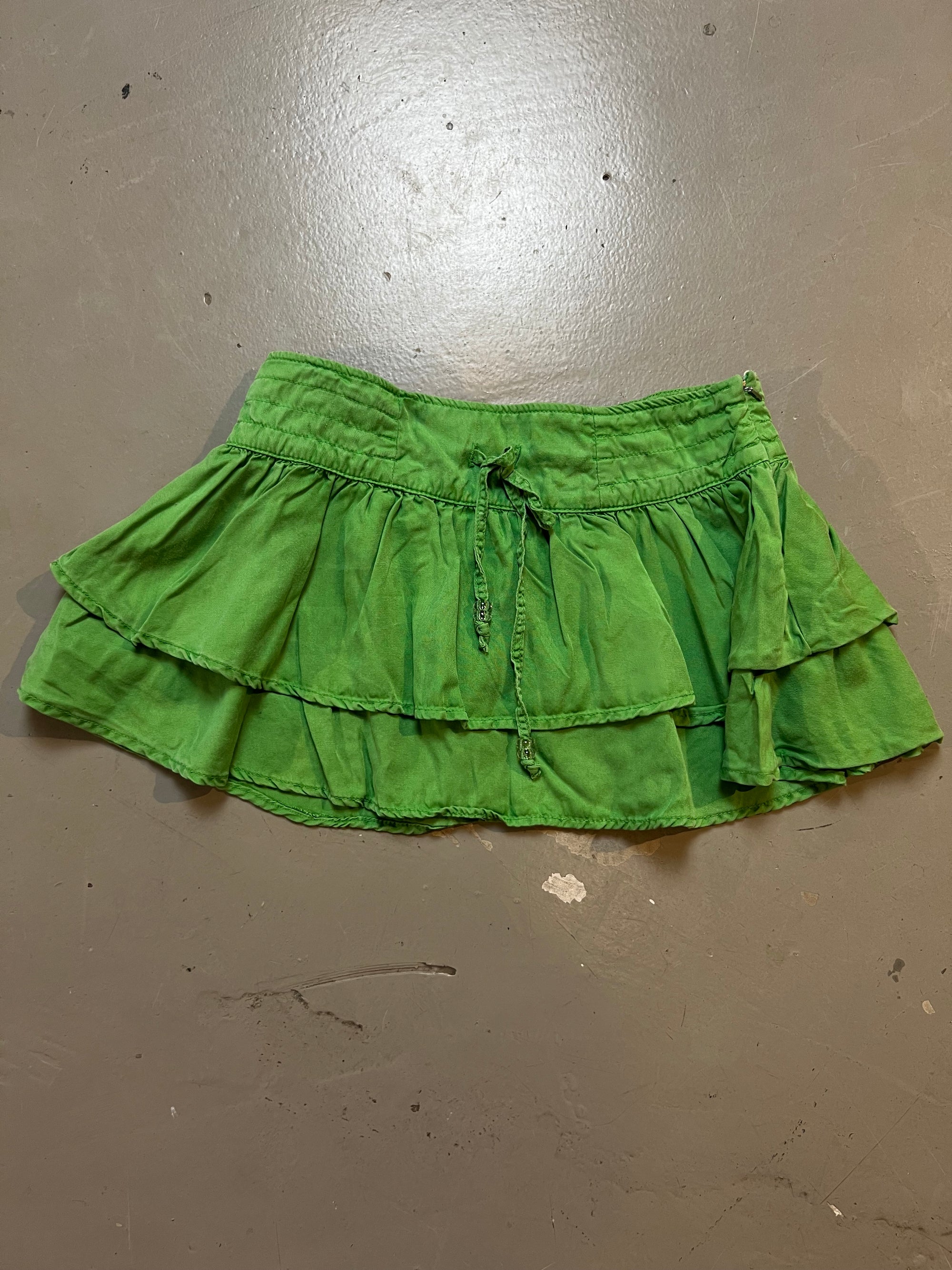 Vintage Green Mini Skirt S
