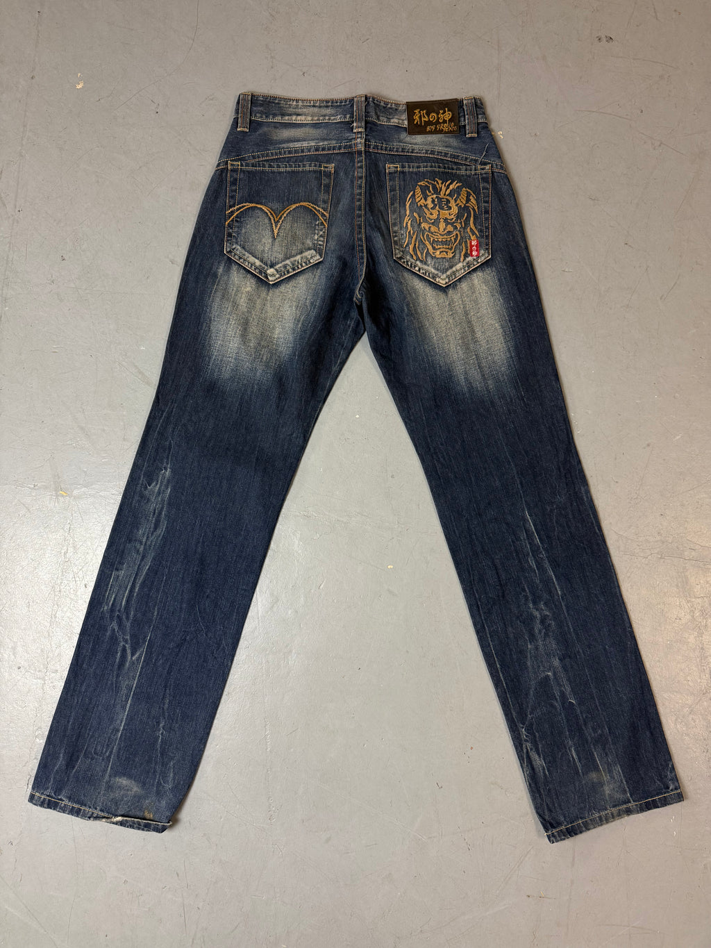 Produktbild von Vintage Big Group Japanese Printed Denim S von hinten