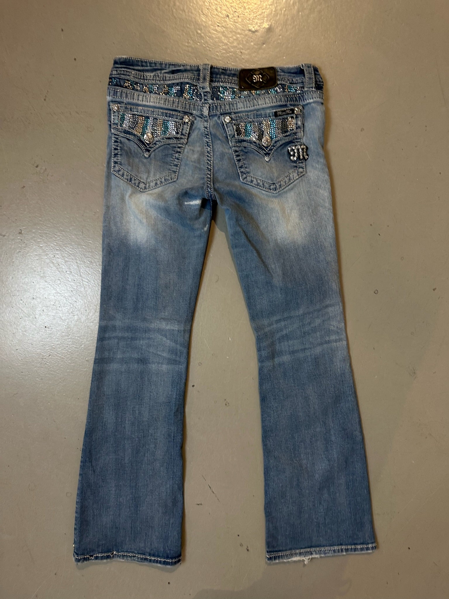 Vintage Bedazzled Miss Me Flared Denim S
