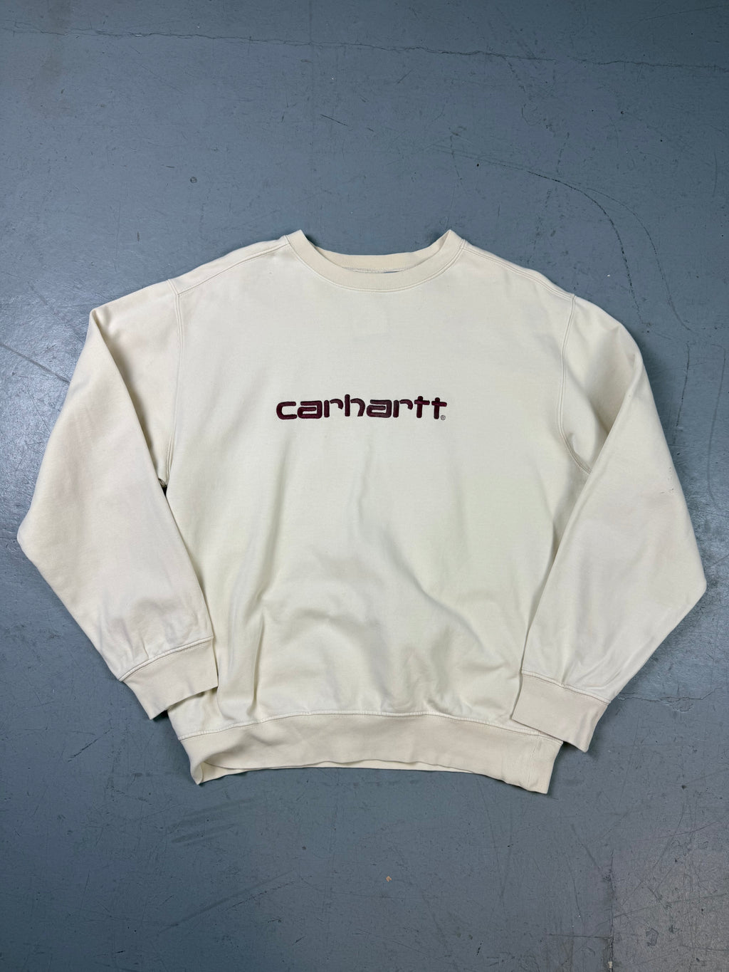Vintage Carhartt Cream Crewneck Sweater XL