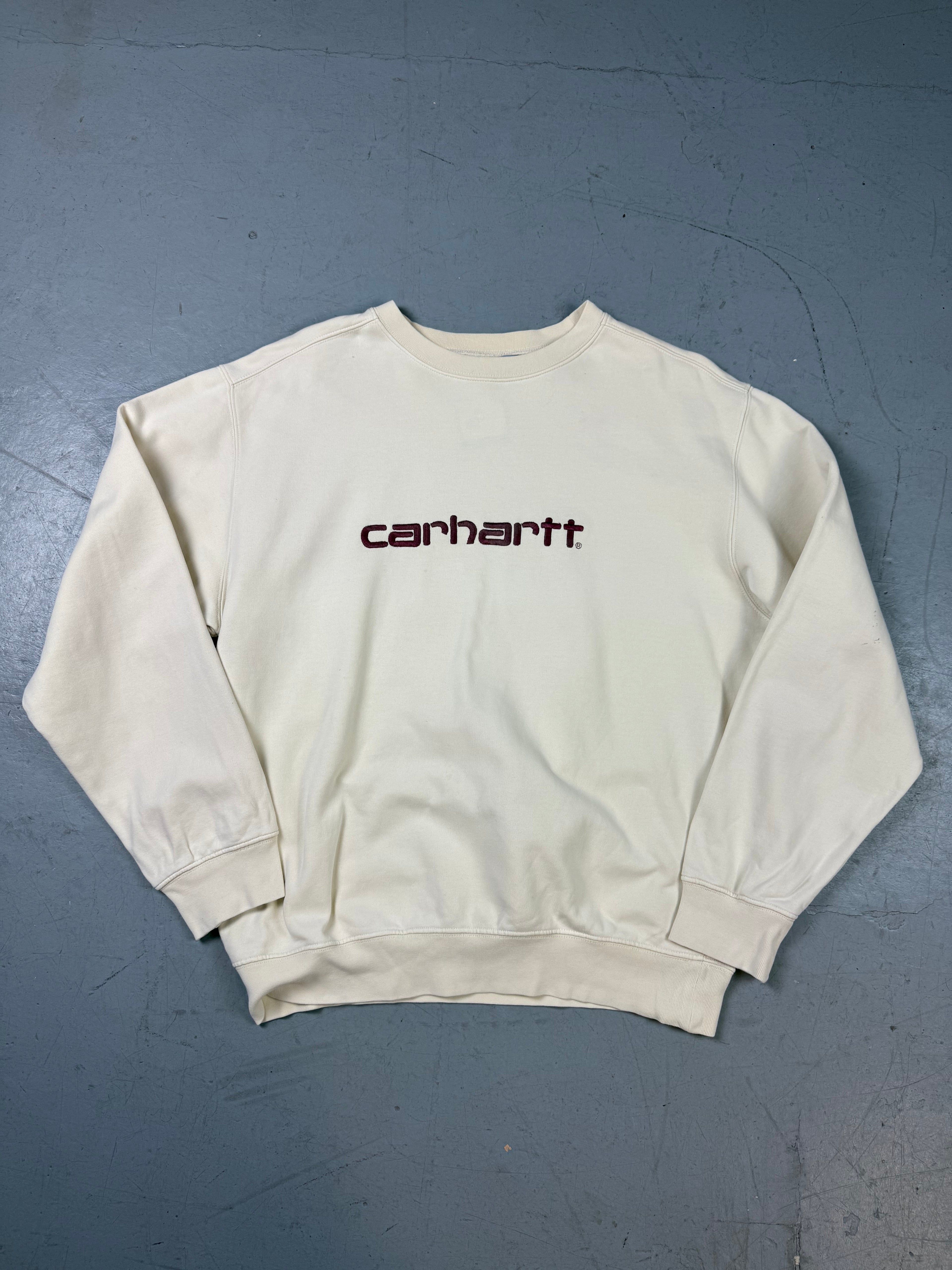 Vintage Carhartt Cream Crewneck Sweater XL