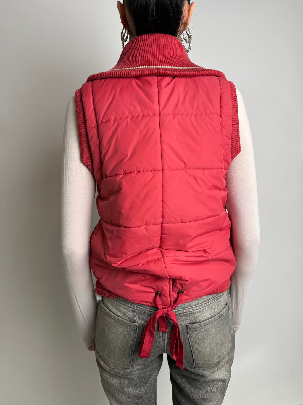 Tragebild von Vintage Diesel Coral Puffer Vest M/L von hinten