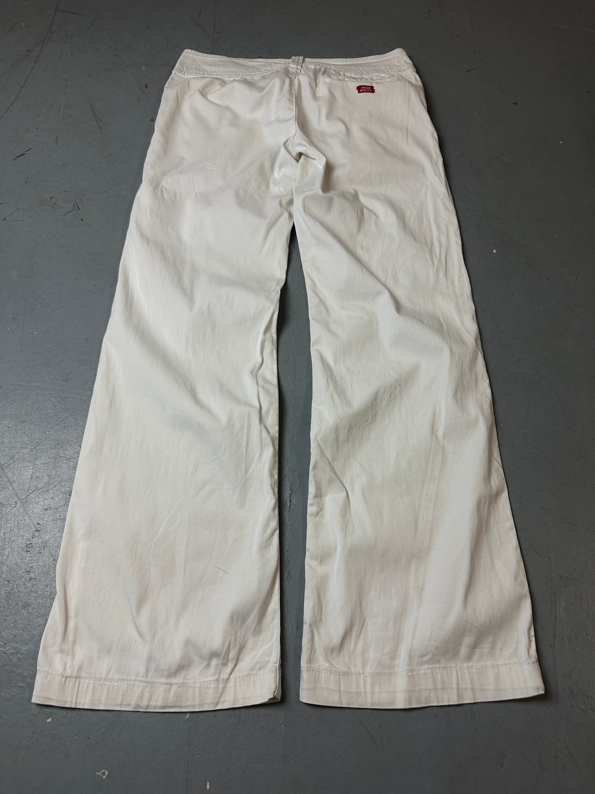 Produktbild von Vintage White Miss Sixty Pants von hinten