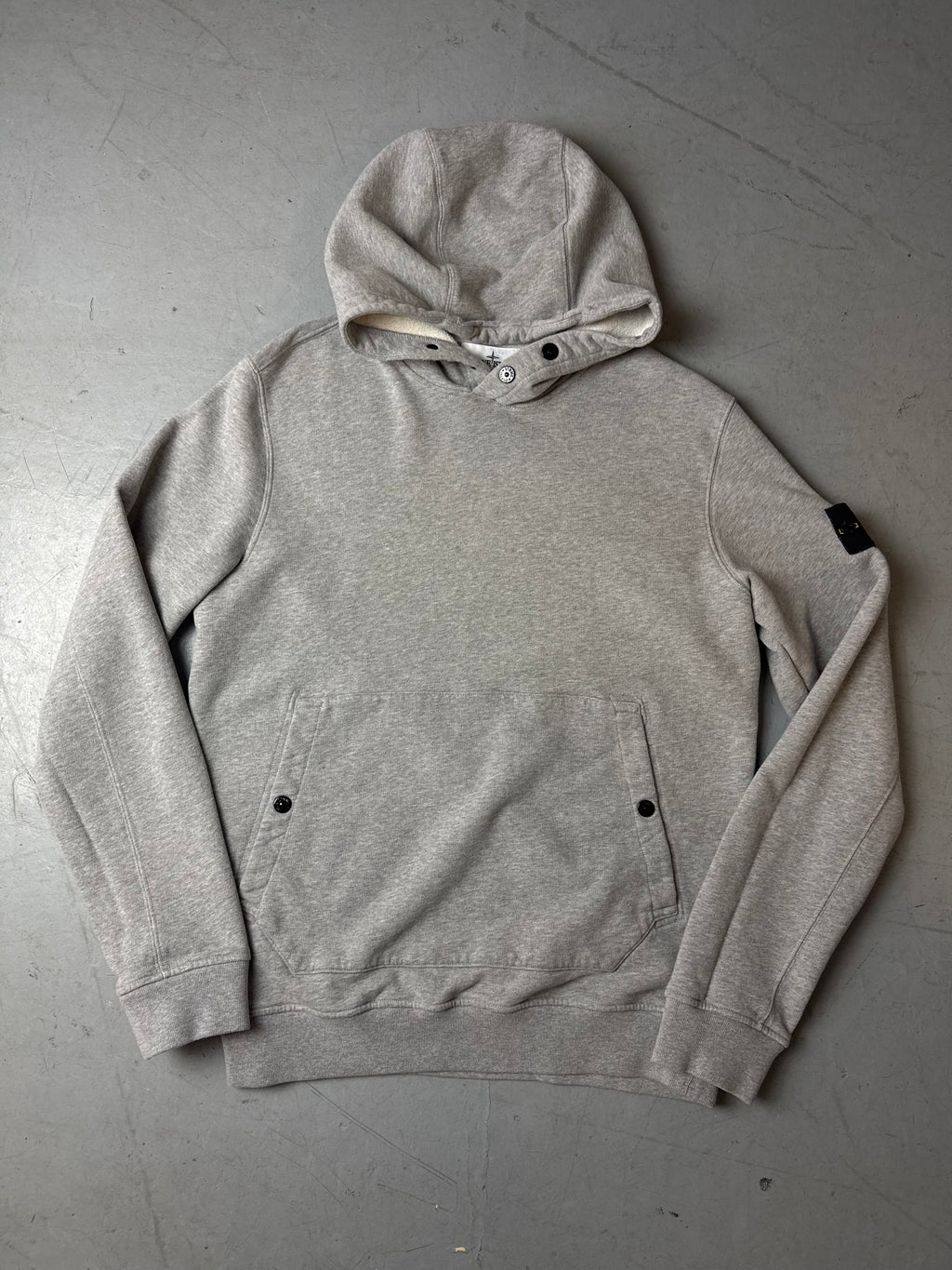 Vintage Stone Island Grey Hoodie L
