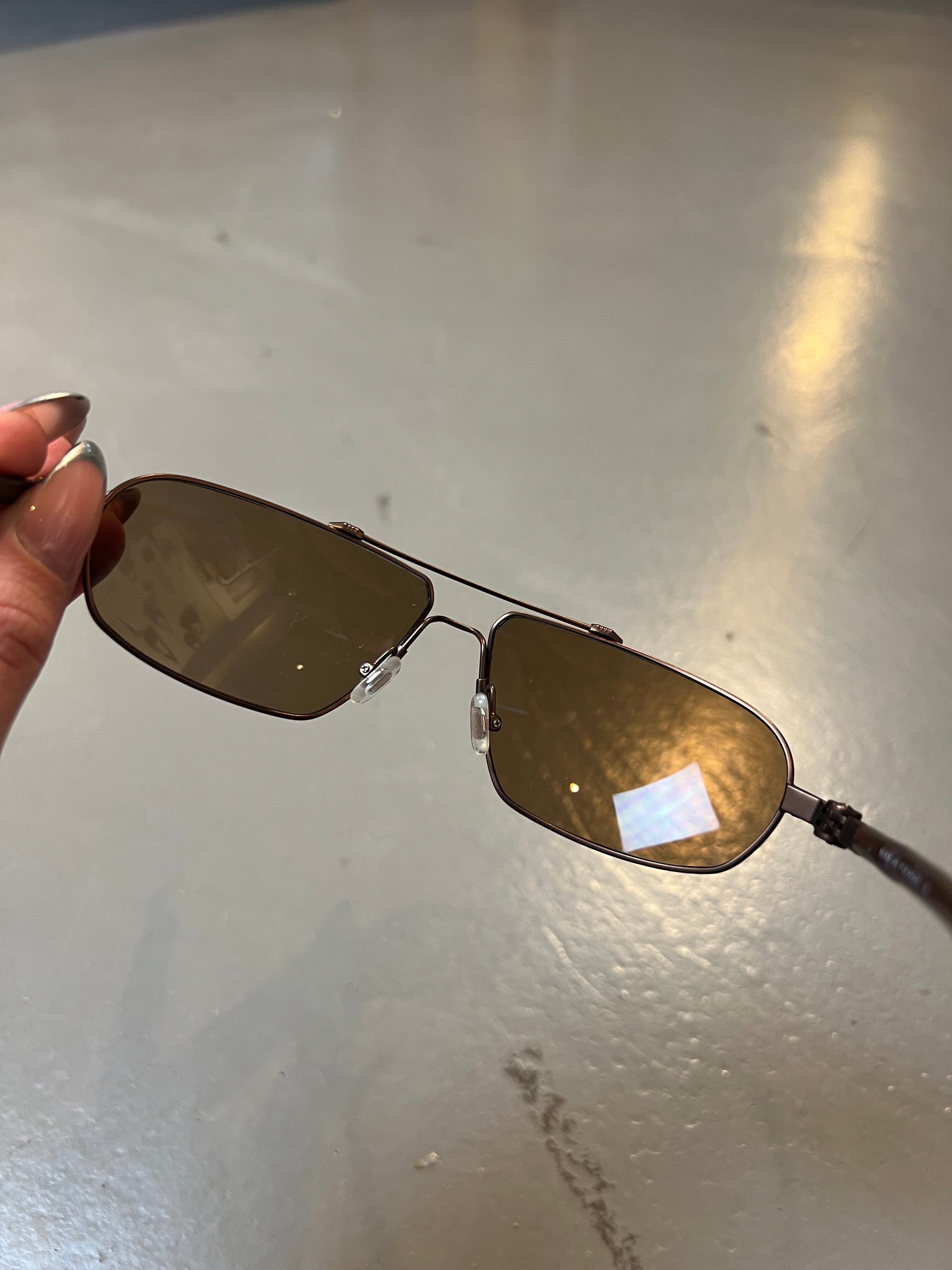 Nike Brown Pilot Sunglasses