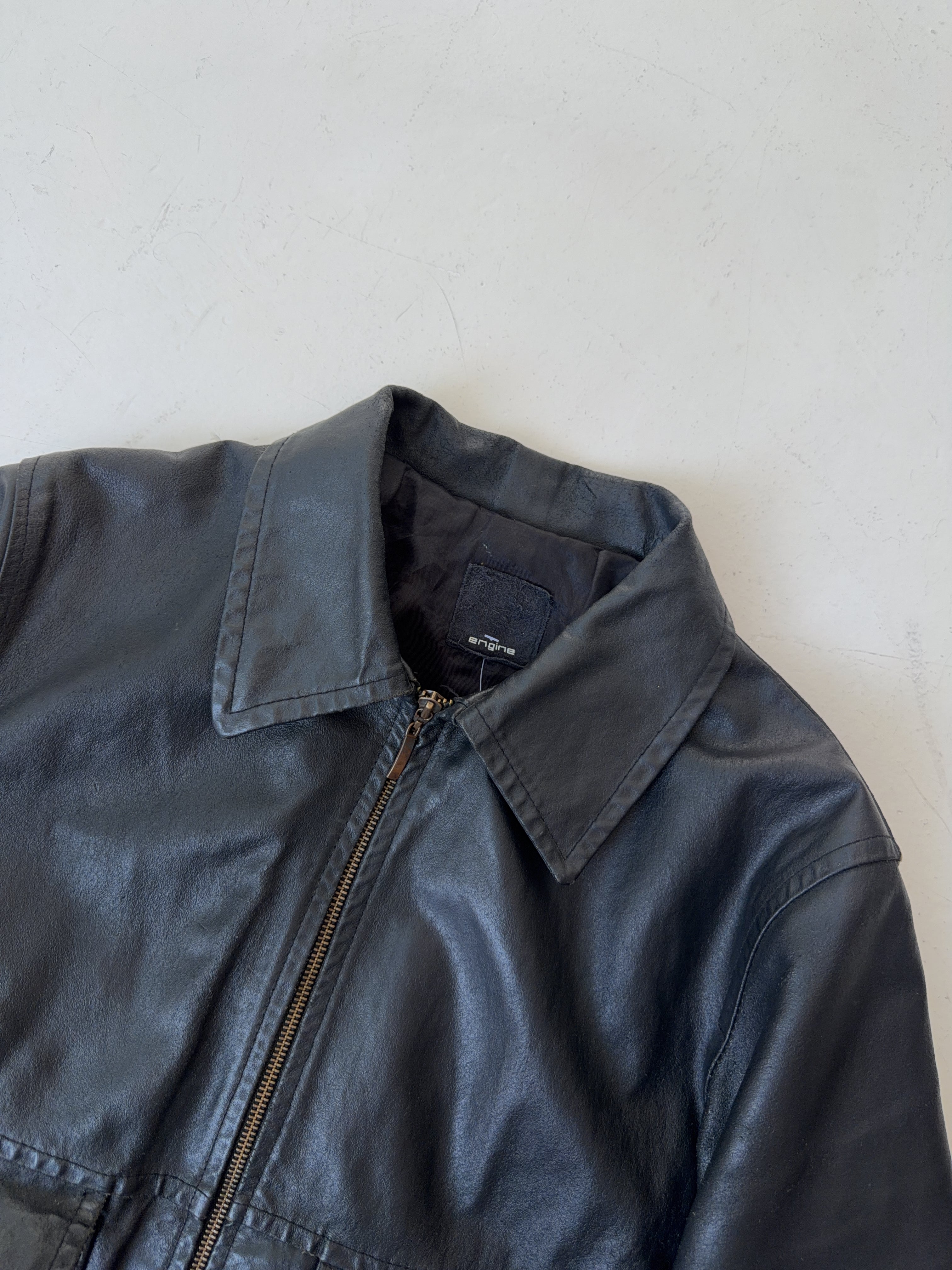 Vintage Engine Leder Jacke (L)