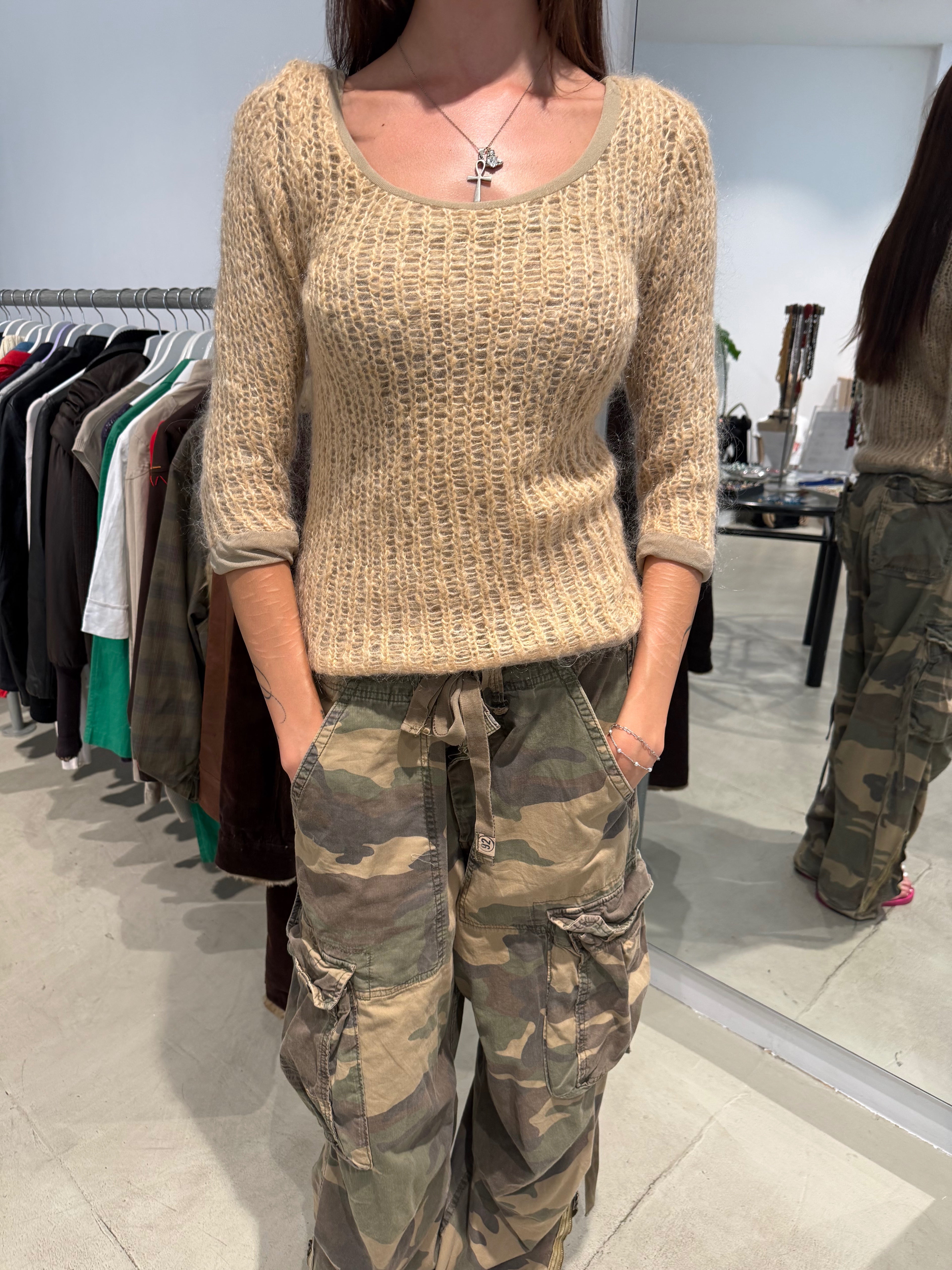 Vintage Liu Jo Knit Sweater für Damen. Y2k Second Hand 2000s Fashion.
