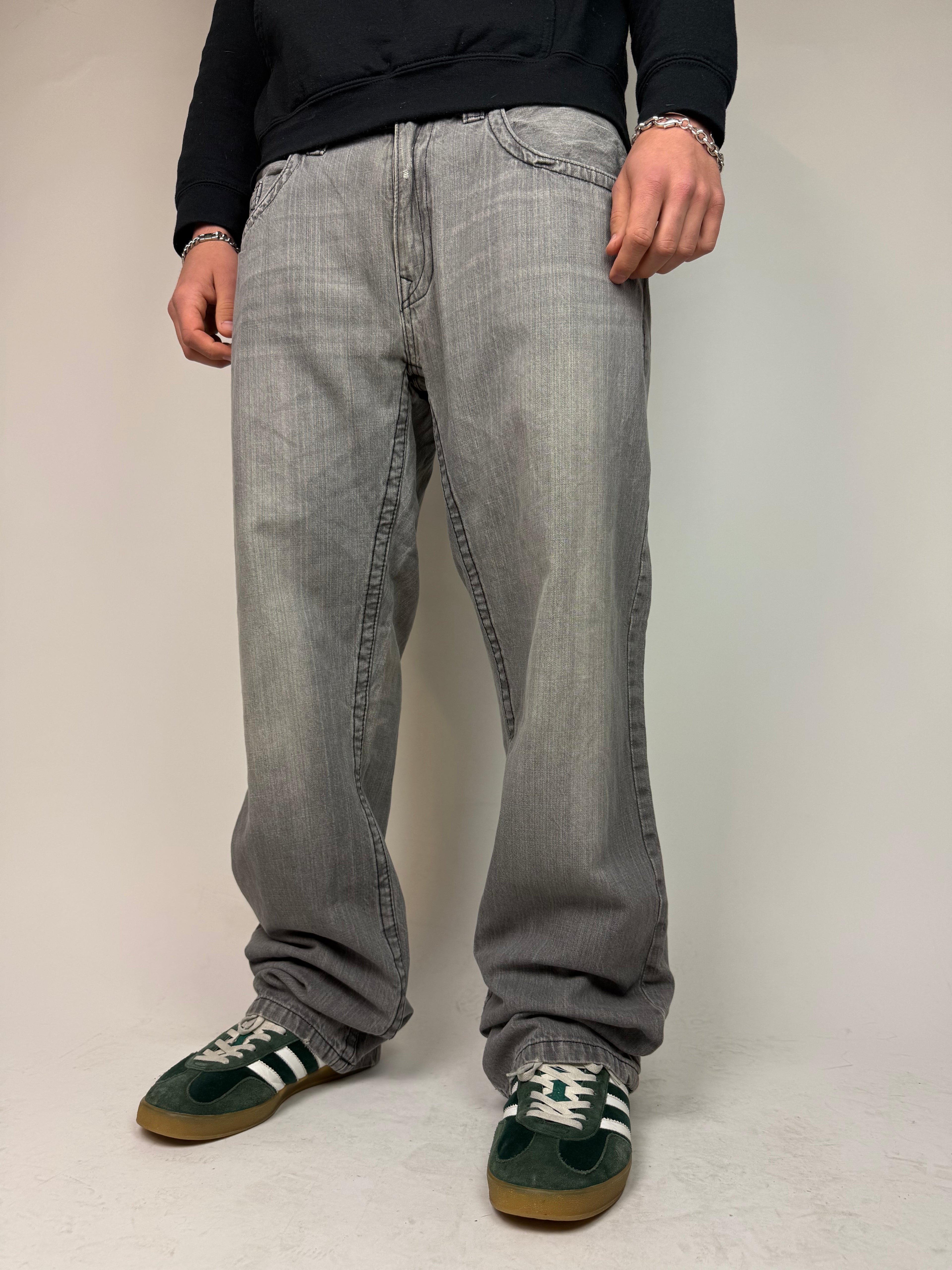 Vintage True Religion Grey Baggy Straight Leg Denim XXL