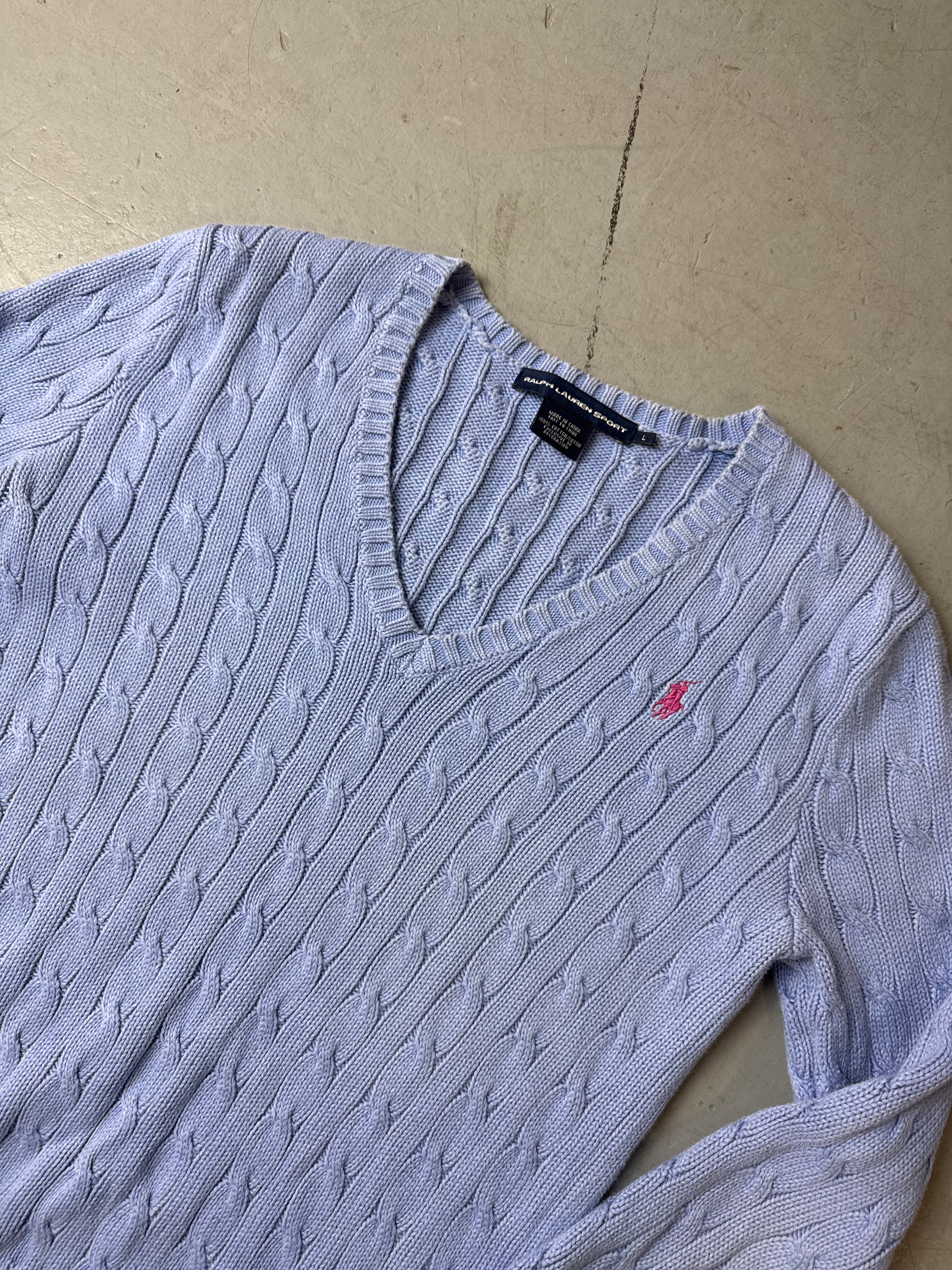 Babyblau Strickpullover knit sweater Ralph Lauren y2k vintage 