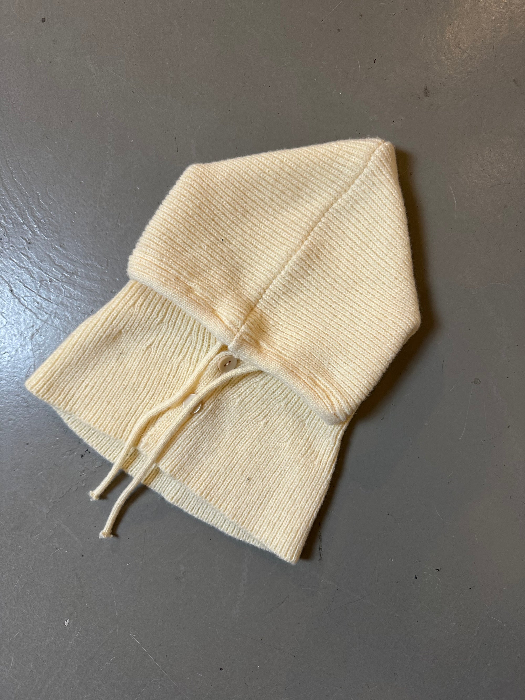 Vintage Knit Balaclava White
