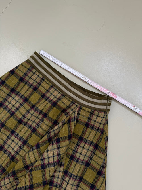 Vintage Max&Co Green Plaid Midi Skirt M