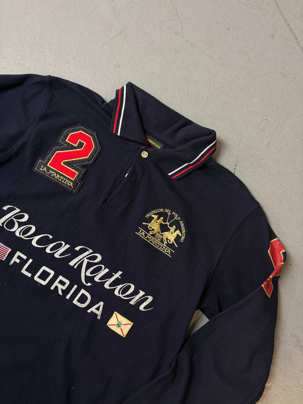 Vintage La Martina Dark Blue Longsleeve Polo M