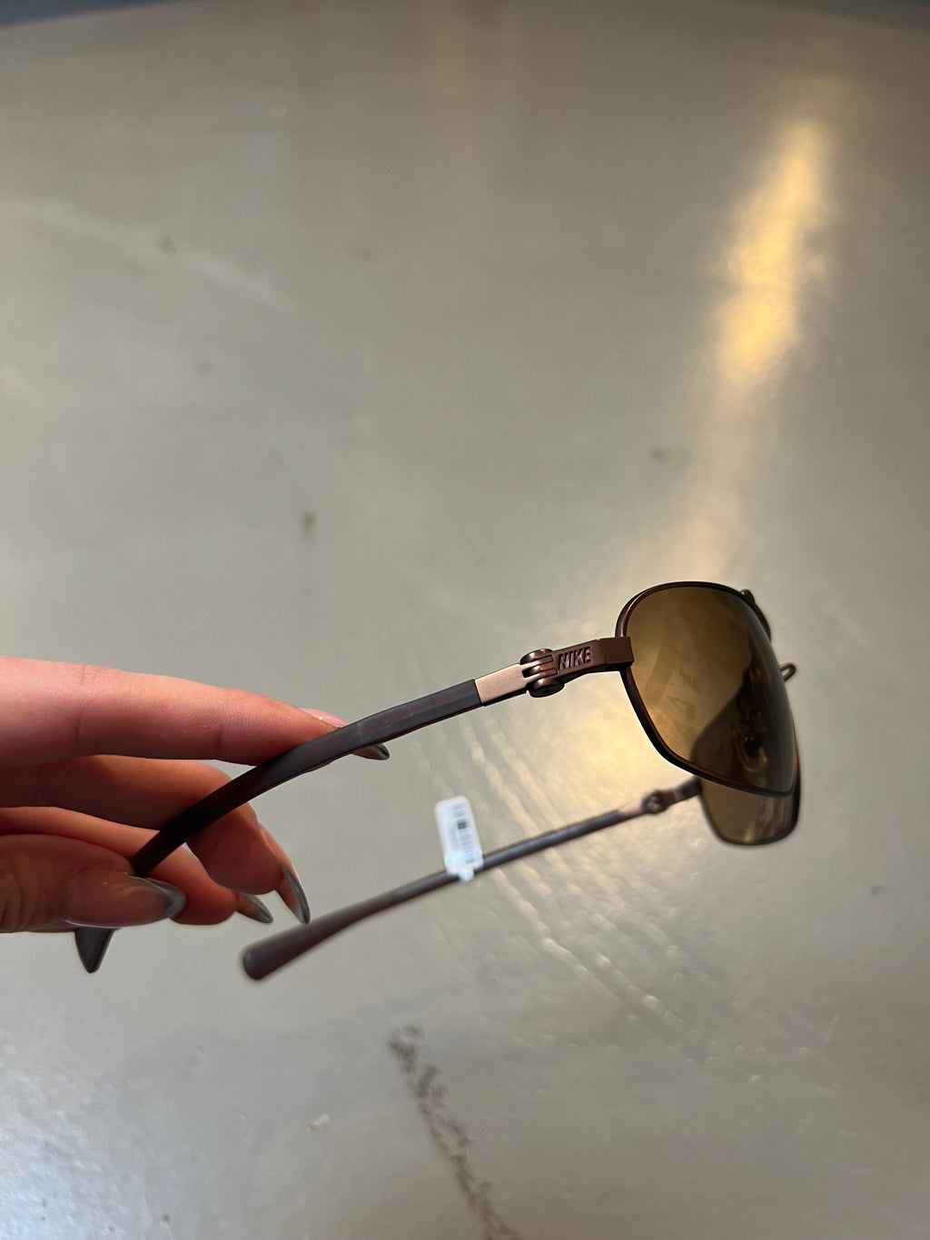 Nike Brown Pilot Sunglasses
