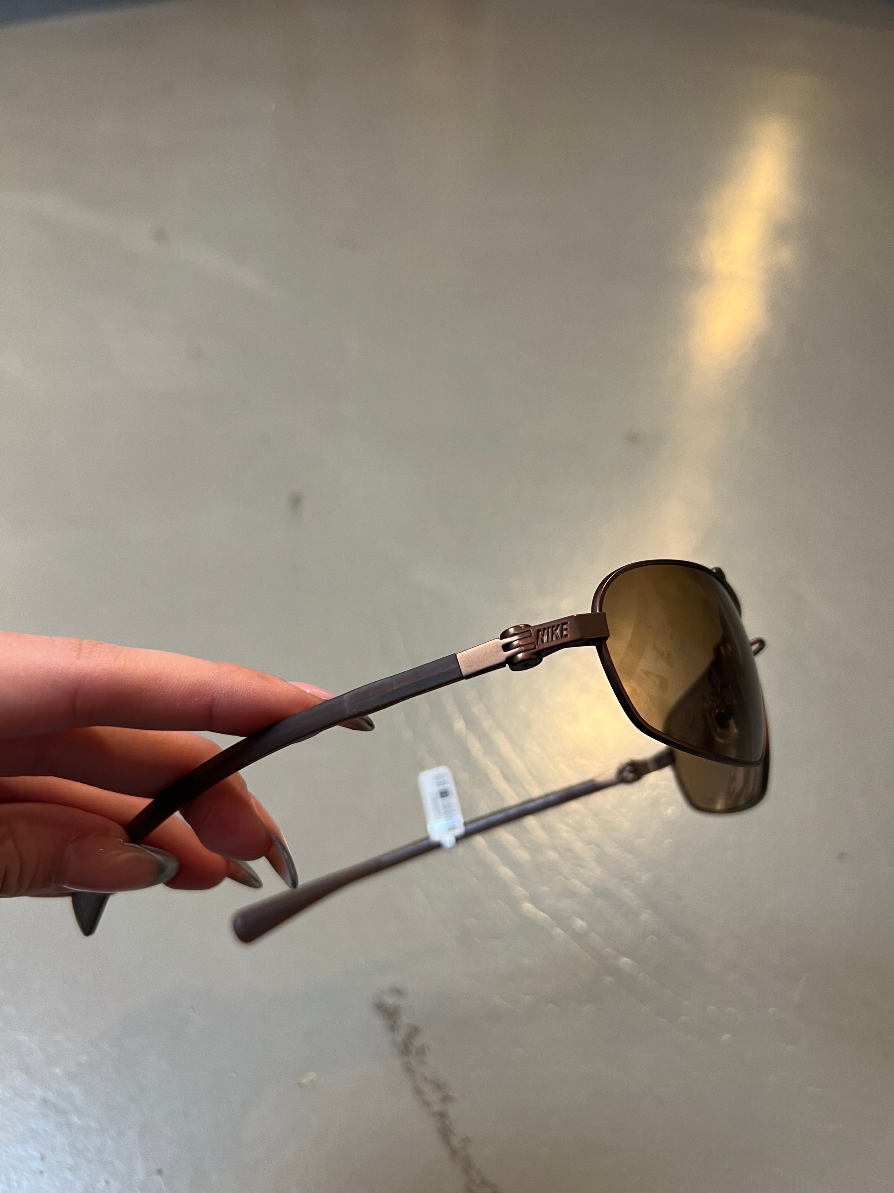 Nike Brown Pilot Sunglasses
