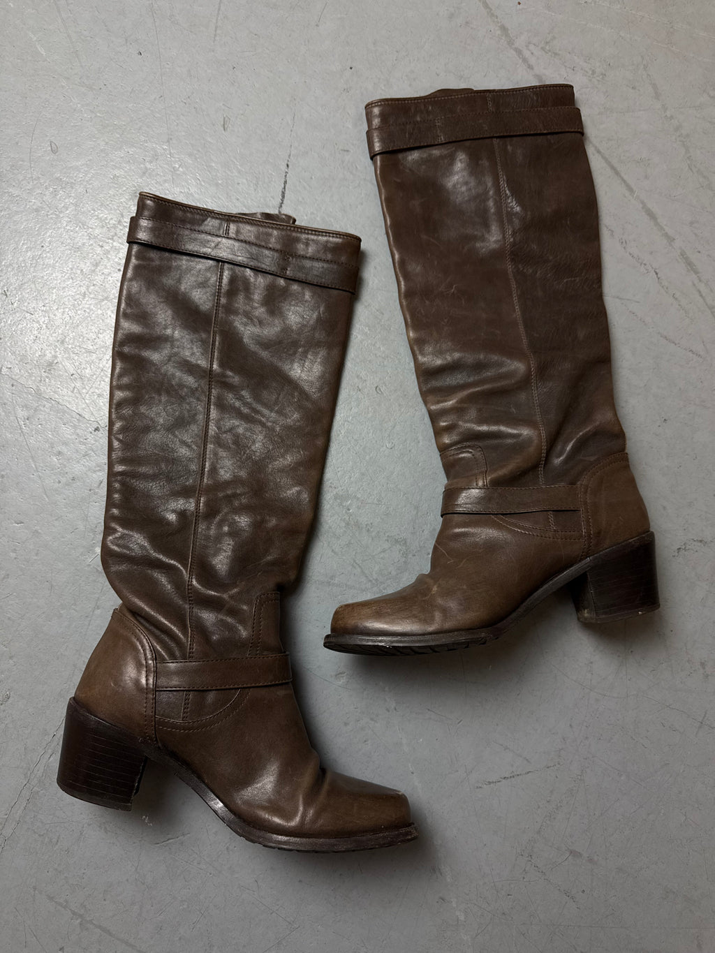 Vintage Italian Brown Leather Boots 39