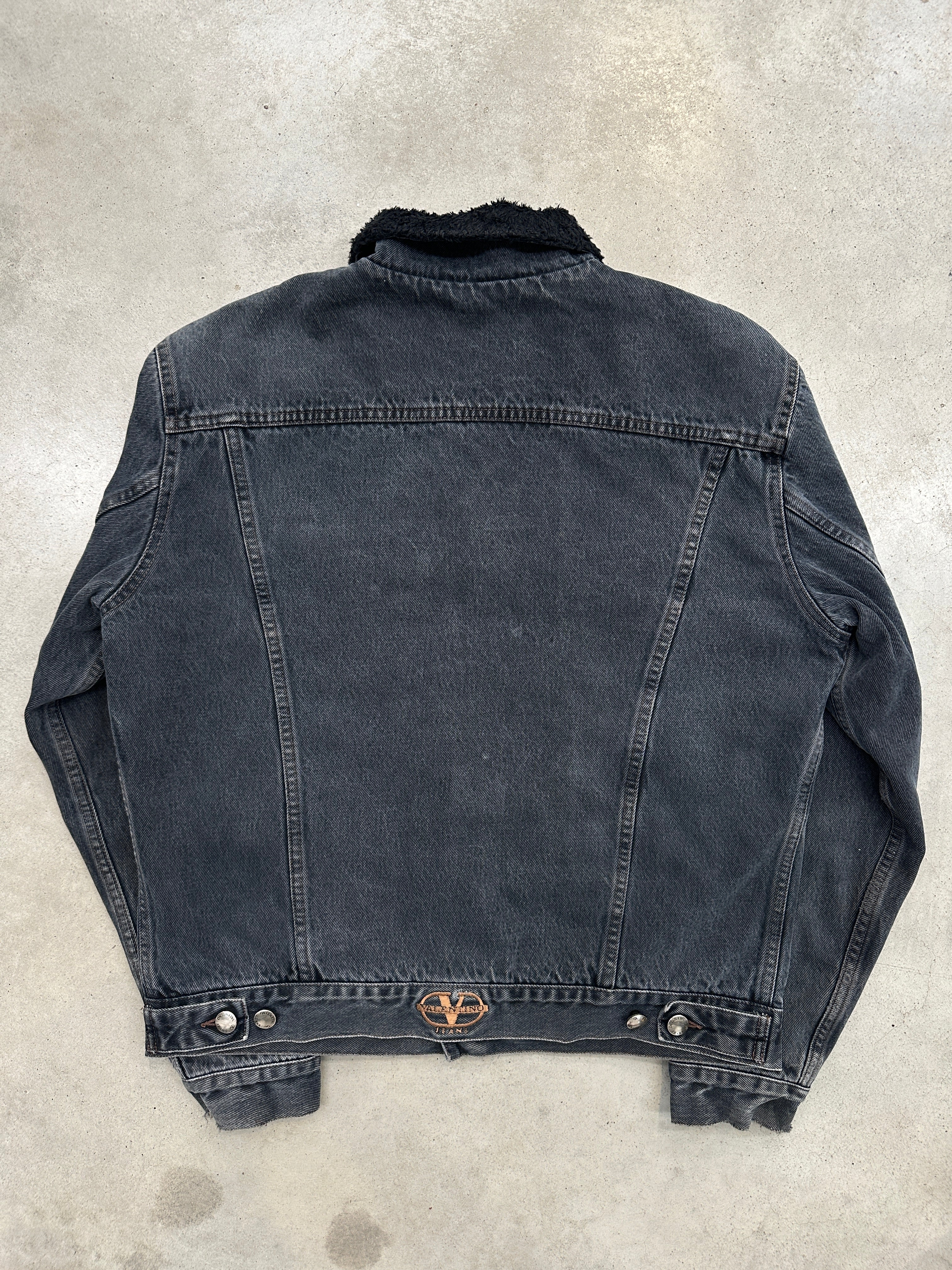 Vintage Valentino Denim Jacket with Teddy Lining L