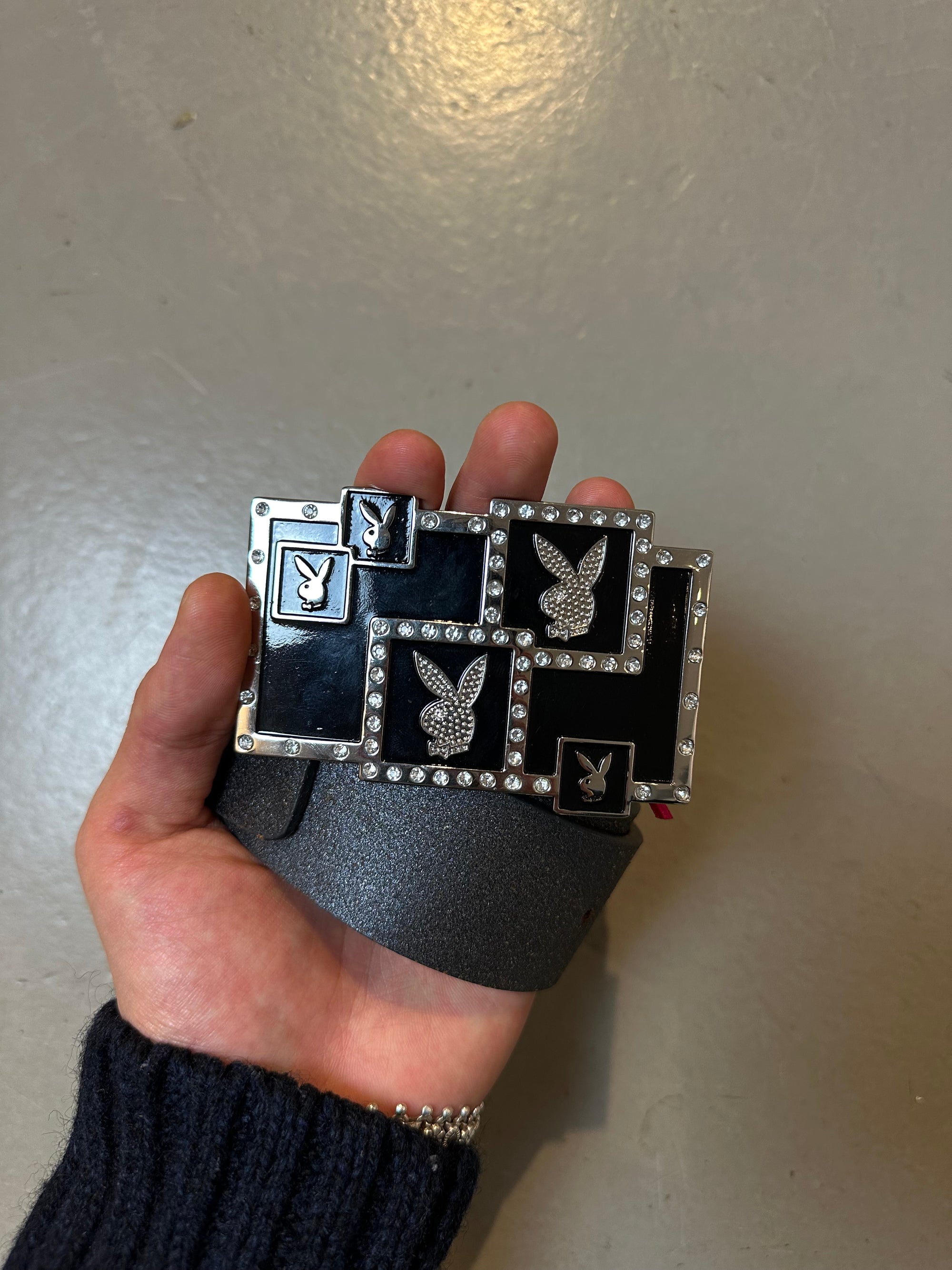Vintage Playboy Big Buckle Leather Belt