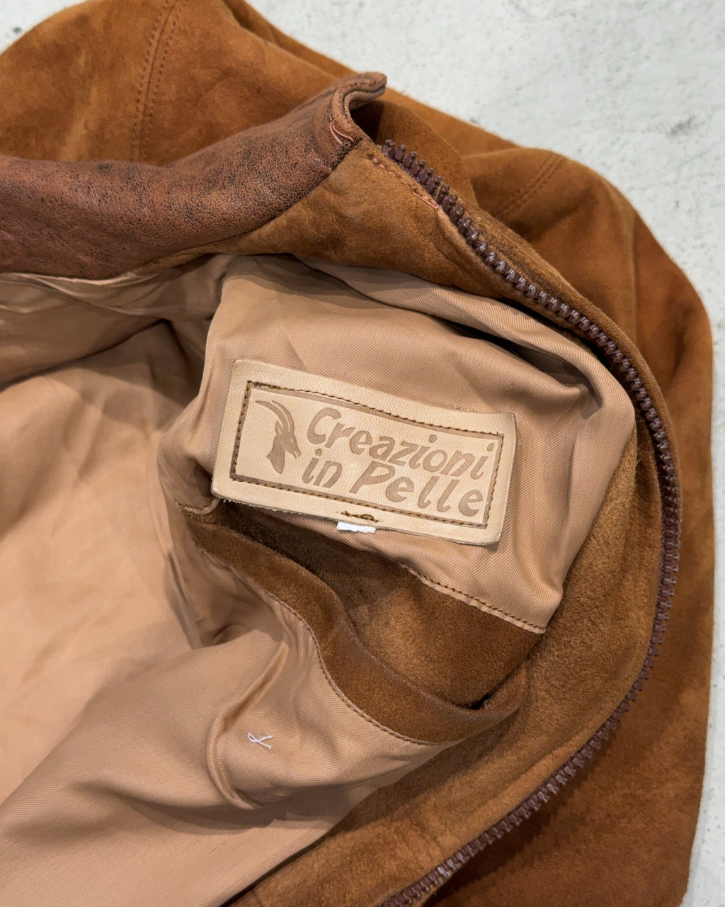Vintage Suede Lederjacke (M)