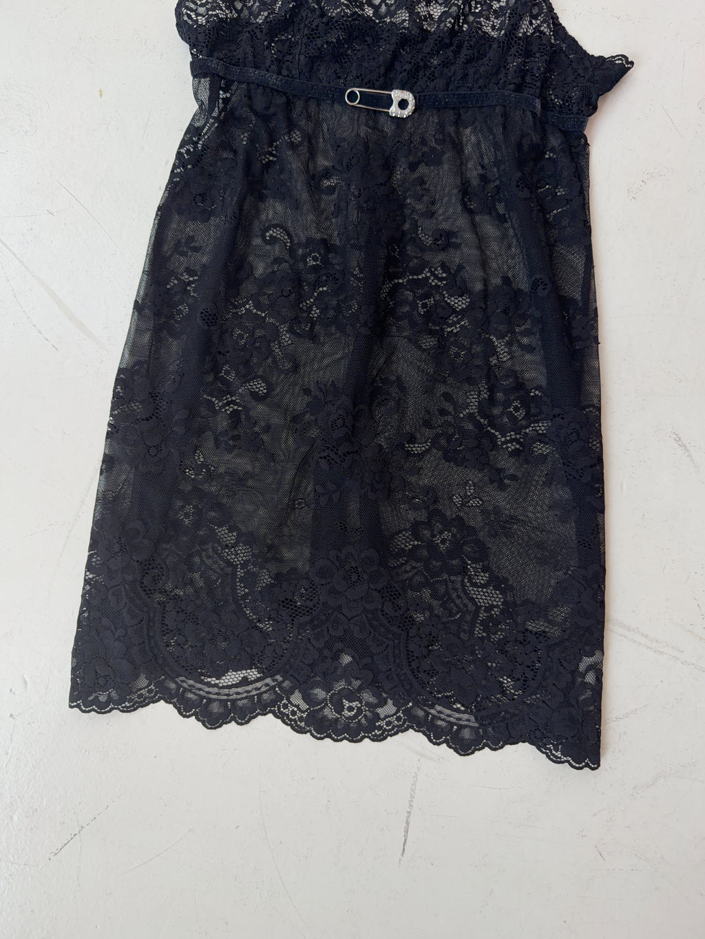 Vintage Black Lace Top (M)