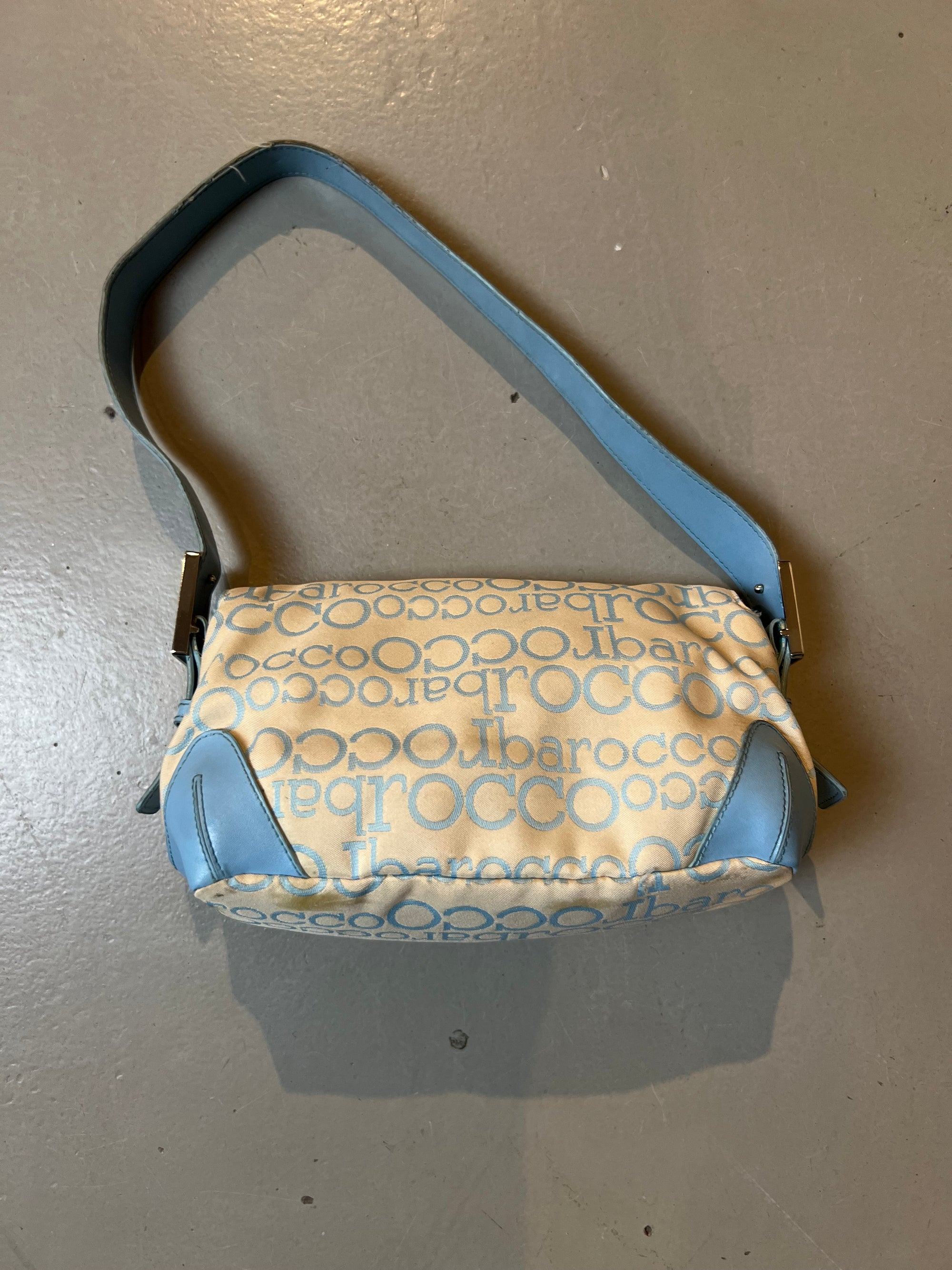 Vintage Beige/Blue Roccobarocco Baguette Bag