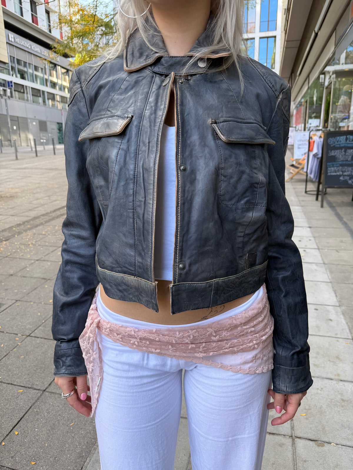 Vintage Merry Manni Leder Jacke (S)