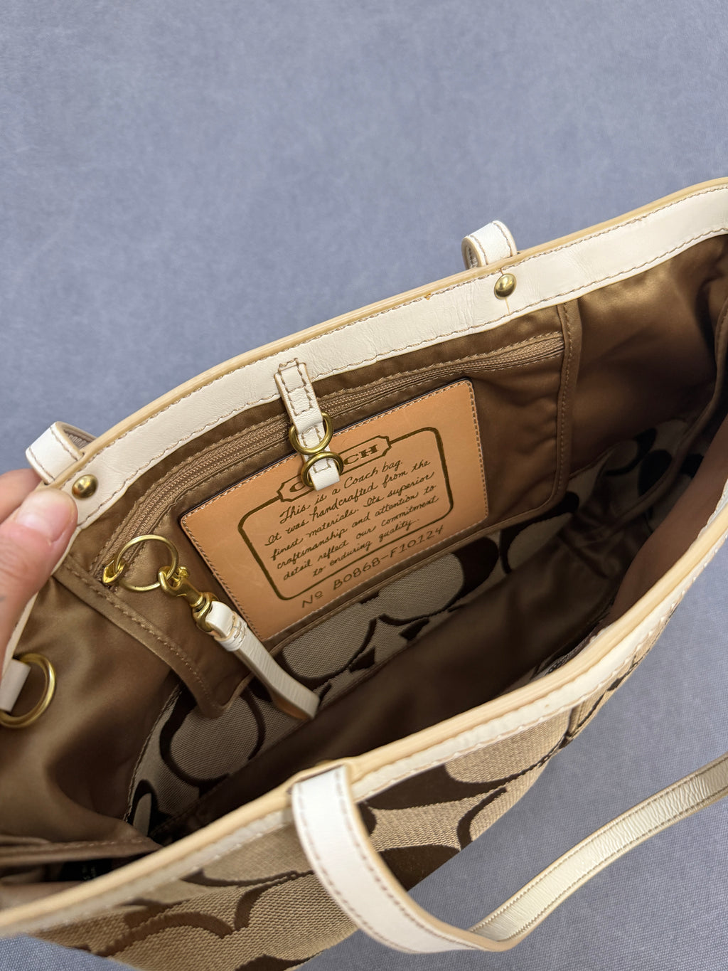 Vintage Coach Monogram Shoulder Bag
