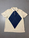 Ein Creme blaues Polo von Lacoste mit Logo auf der Brust vintage Y2K 