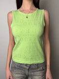 Tragebild von Vintage Guess Green Tank Top L von vorne