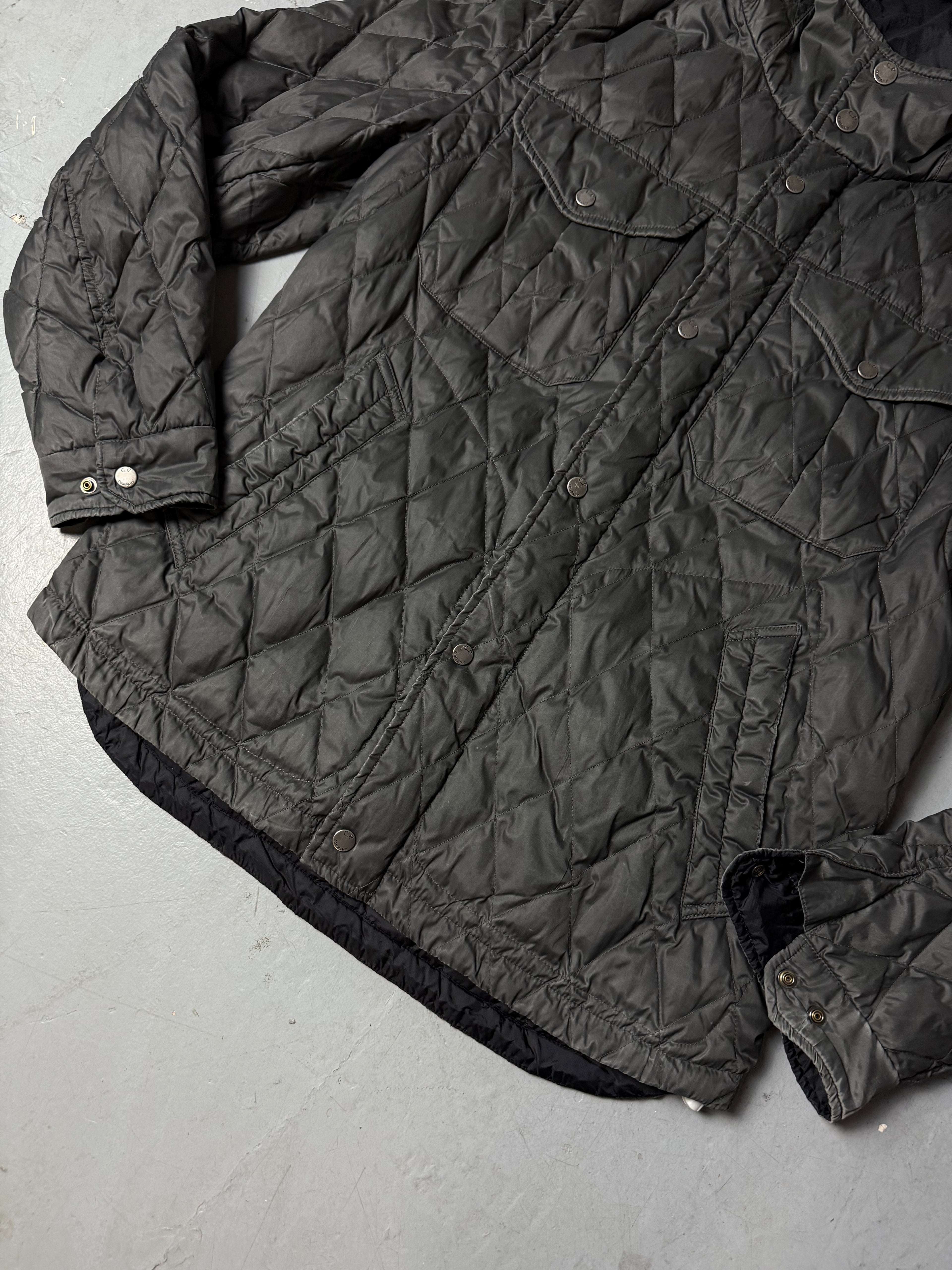 Vintage C.P. Company Grey Down Jacket with Hood L