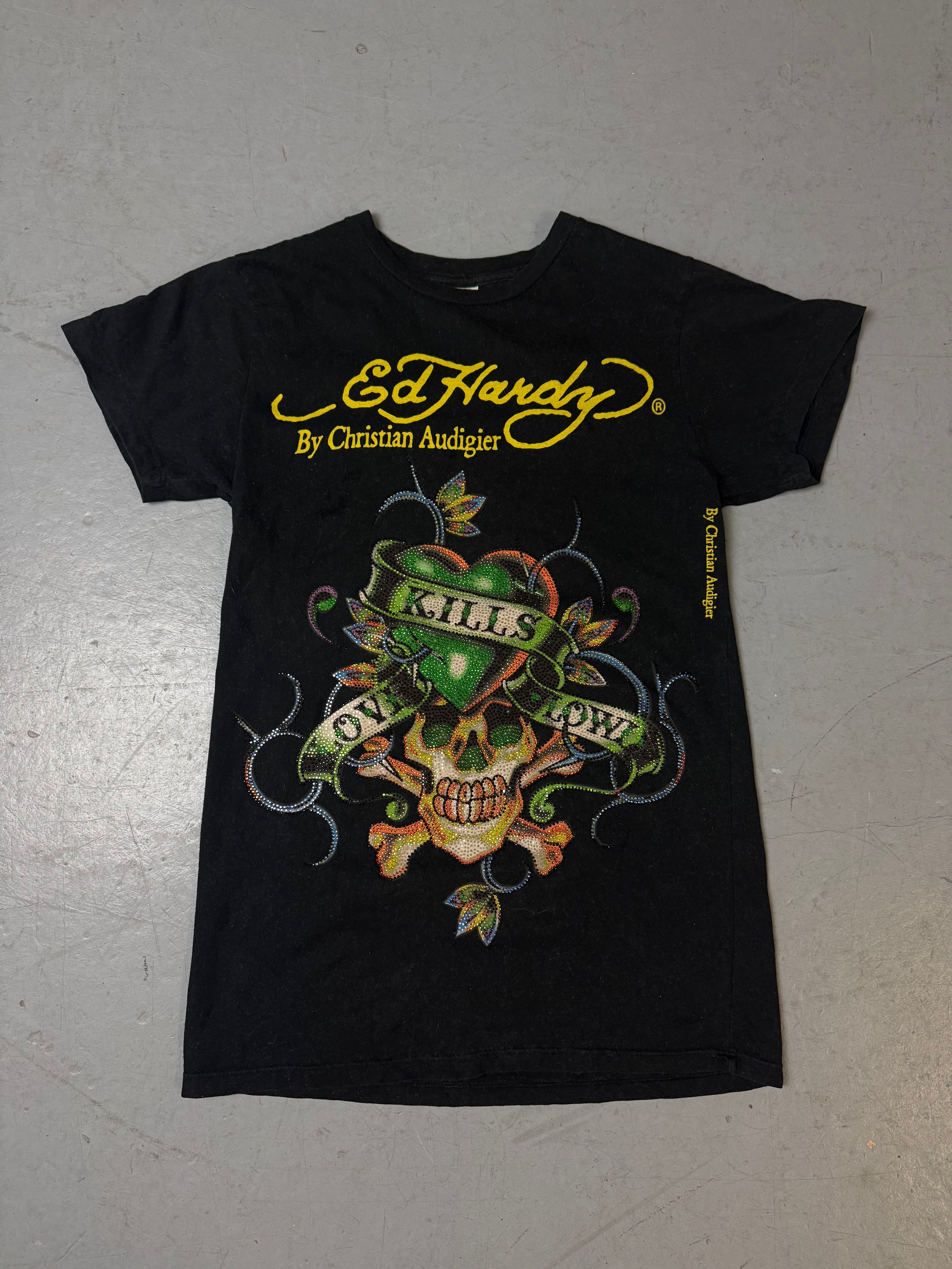 Produktbild von Vintage Ed Hardy Love Kills Slowly Printed T-Shirt S/M von vorne